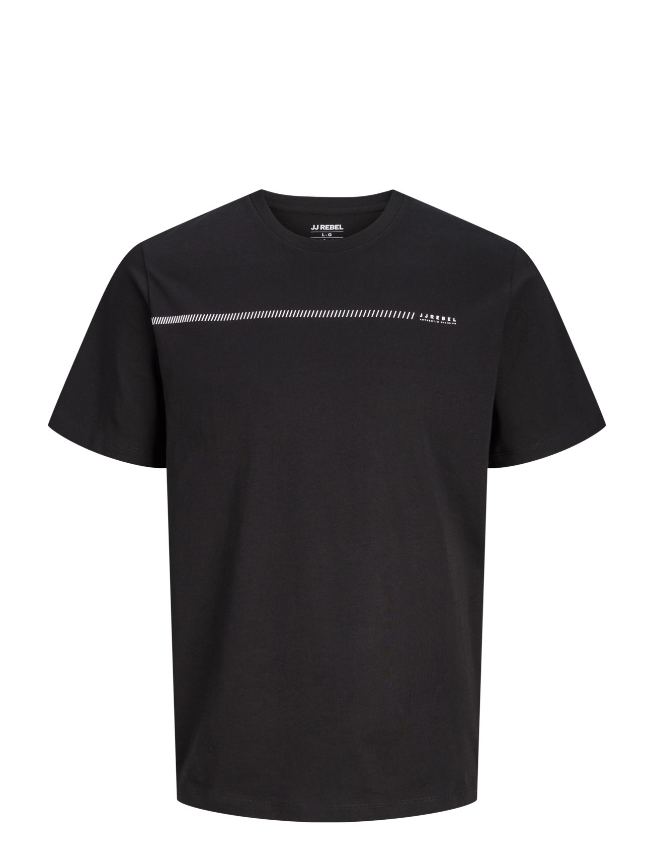 JJ REBEL JREBJEREMY SS TEE CREW NECK - GLO - T-shirts - BLACK / black