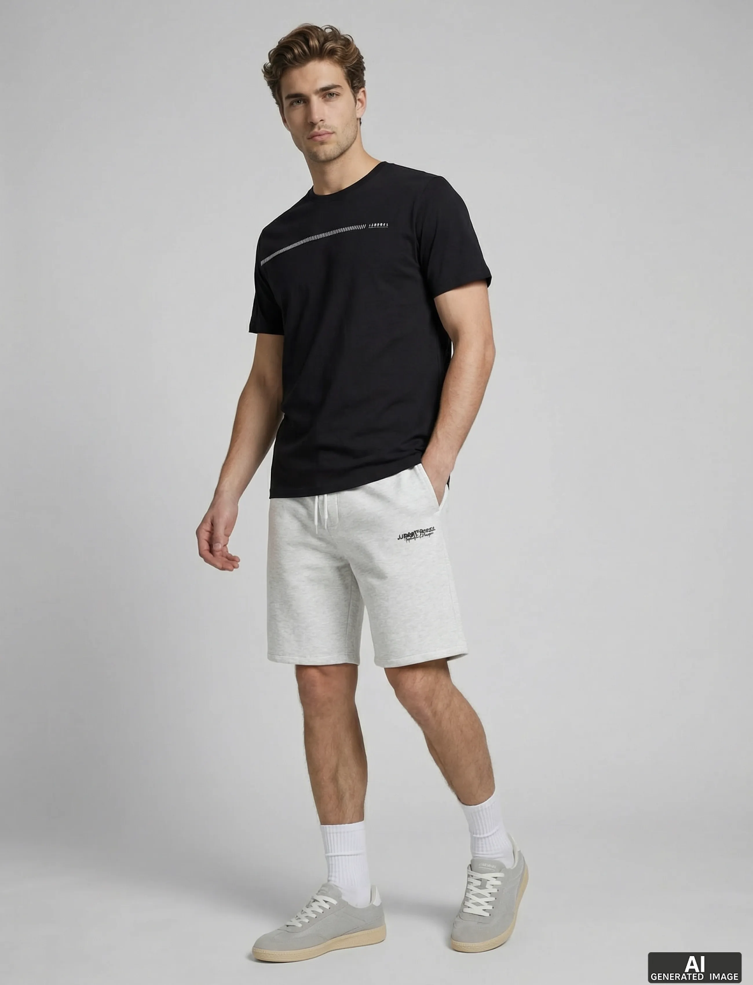 JJ REBEL - JREBJEREMY SS TEE CREW NECK - GLO - black - 4