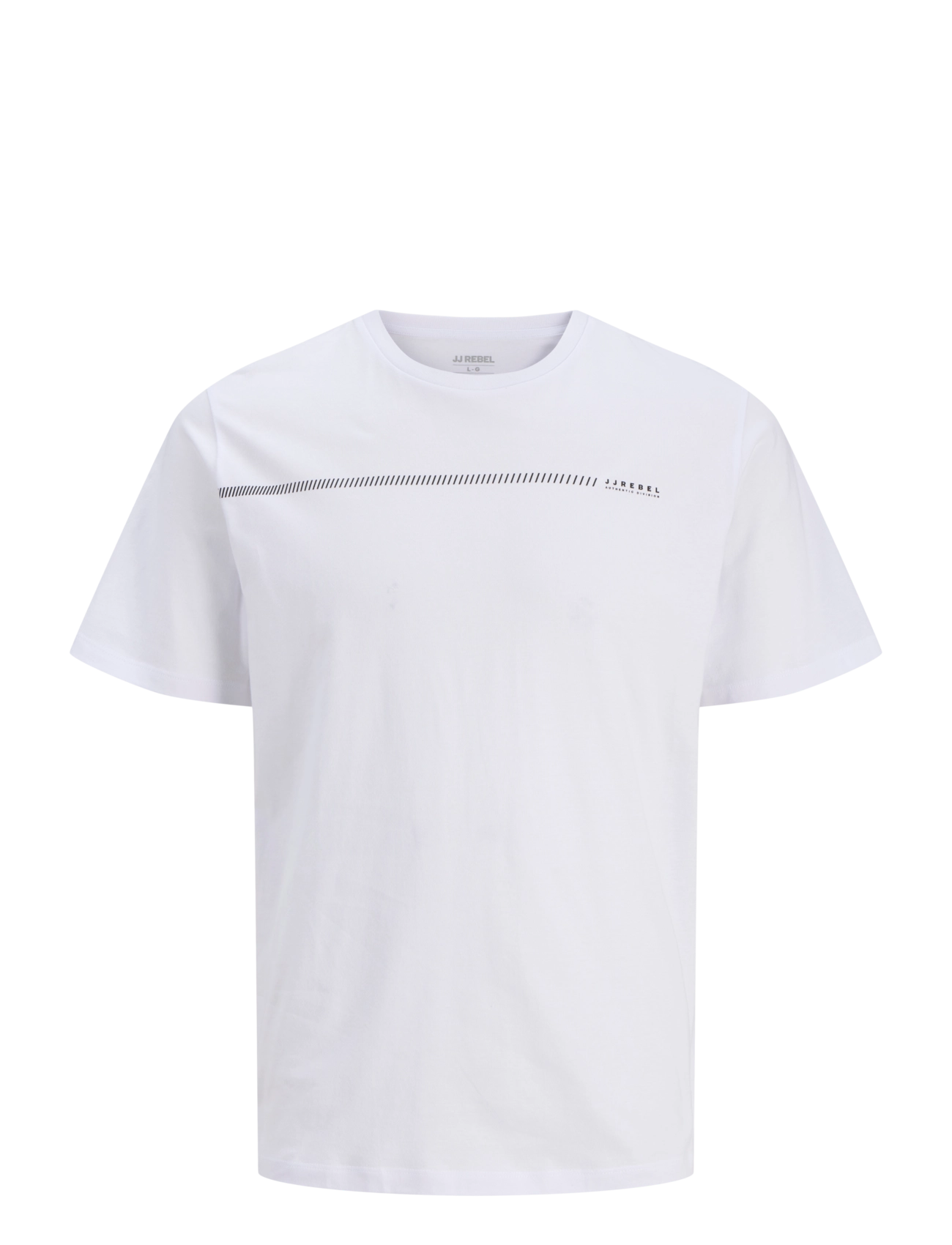 JJ REBEL JREBJEREMY SS TEE CREW NECK - GLO - T-shirts - WHITE / white