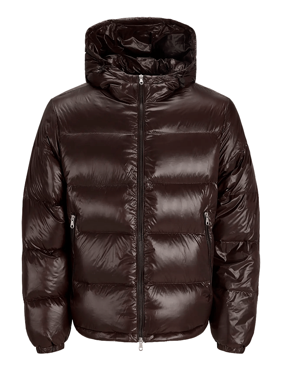 JJ Sport - JCOCLUB SHINY PUFFER JACKET BF LN - winterjacken - chocolate torte - 0