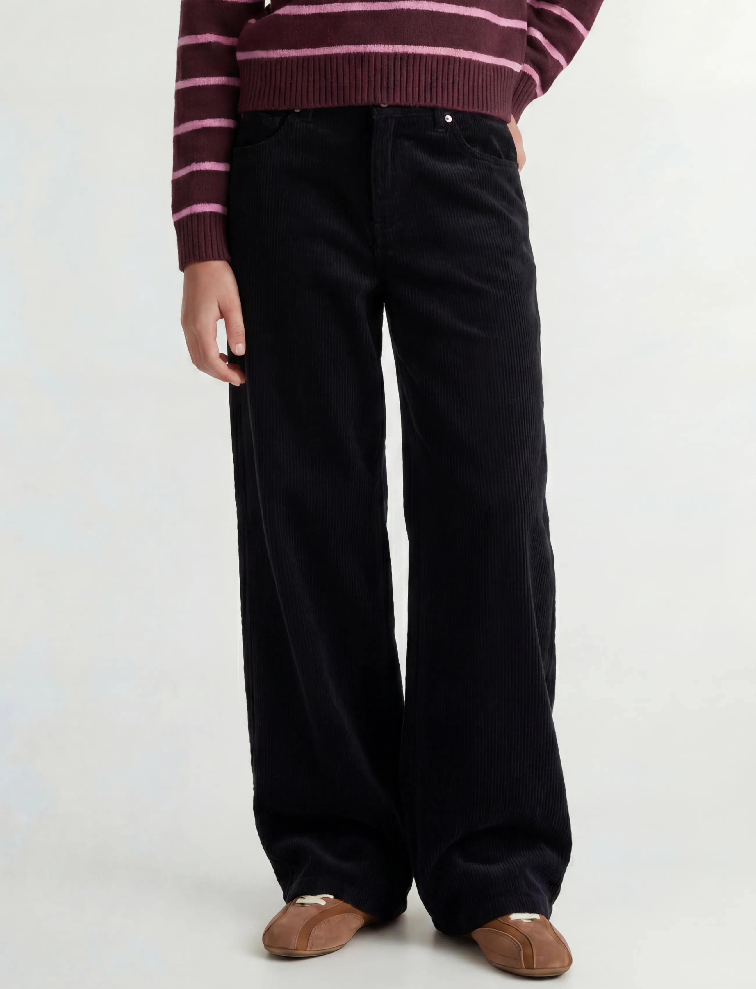 JJXX Kids JXZOE GELLY WIDE PANTS PNT GRL SN - Hosen mit weitem Bein - BLACK / black