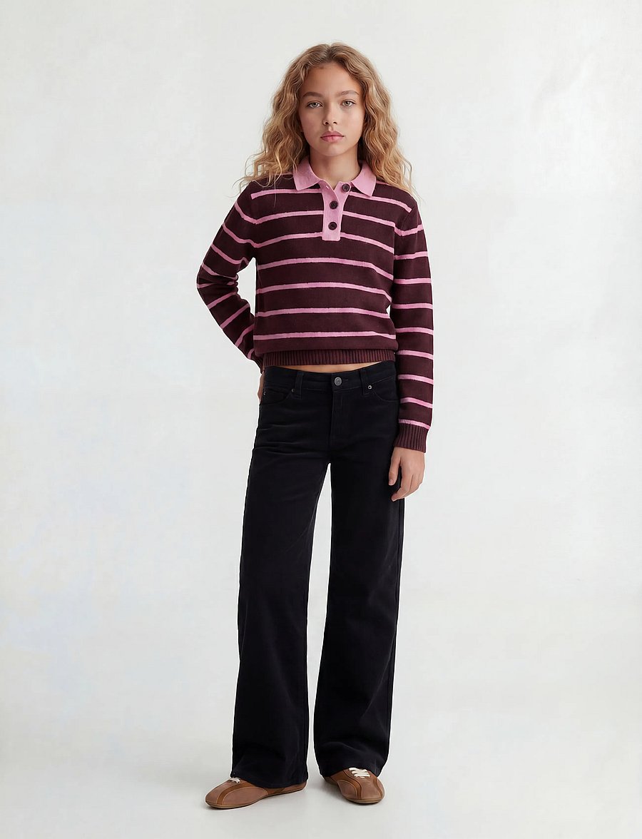 JJXX Kids - JXZOE GELLY WIDE PANTS PNT GRL SN - hosen mit weitem bein - black - 4