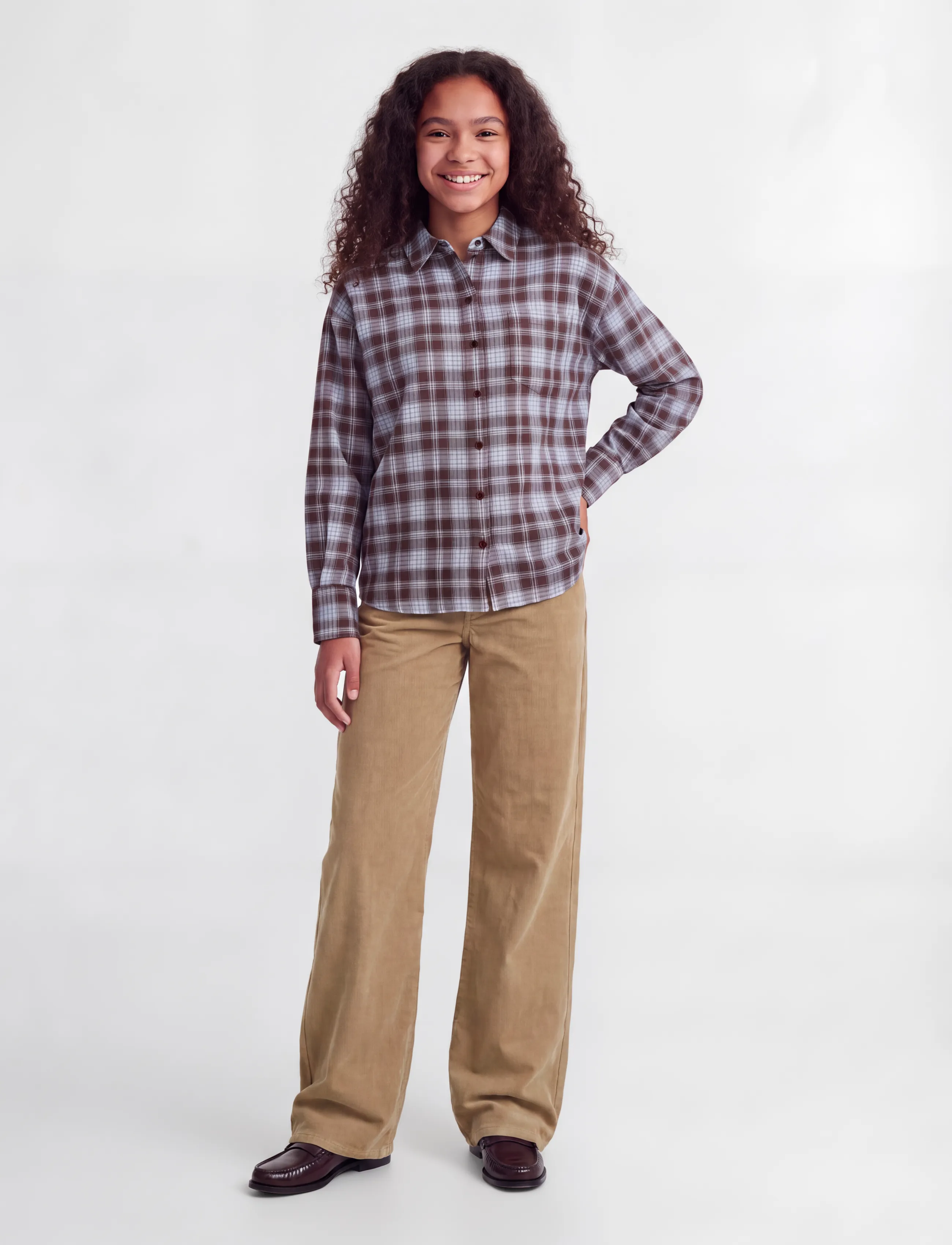 JJXX Kids - JXZOE GELLY WIDE PANTS PNT GRL SN - wide leg jeans - petrified oak - 4
