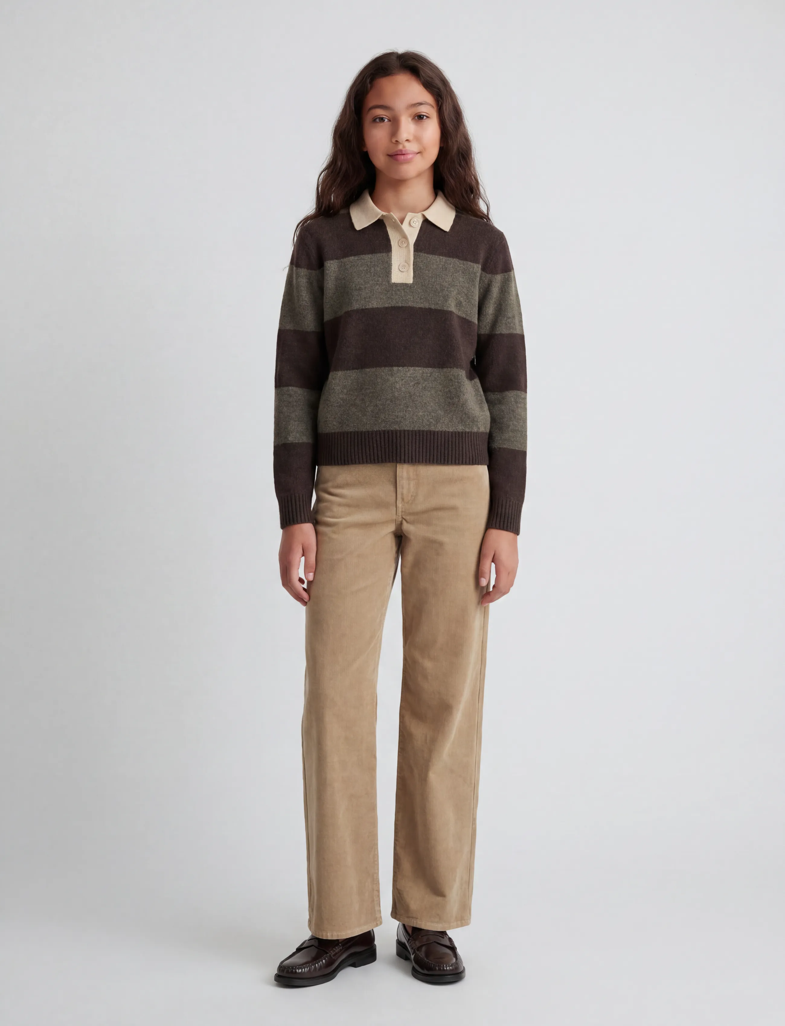 JJXX Kids - JXZOE GELLY WIDE PANTS PNT GRL SN - hosen mit weitem bein - petrified oak - 4
