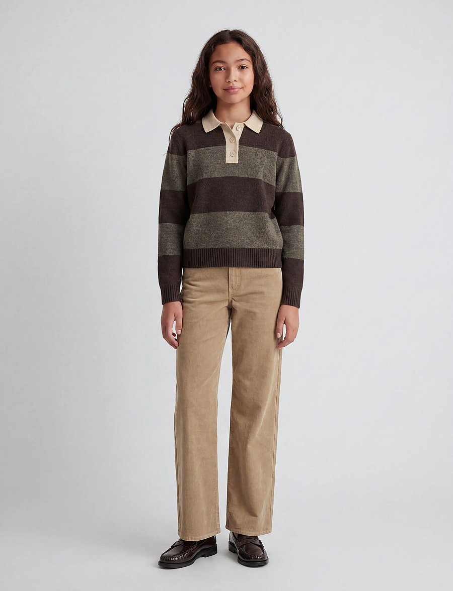 JJXX Kids - JXZOE GELLY WIDE PANTS PNT GRL SN - hosen mit weitem bein - petrified oak - 4