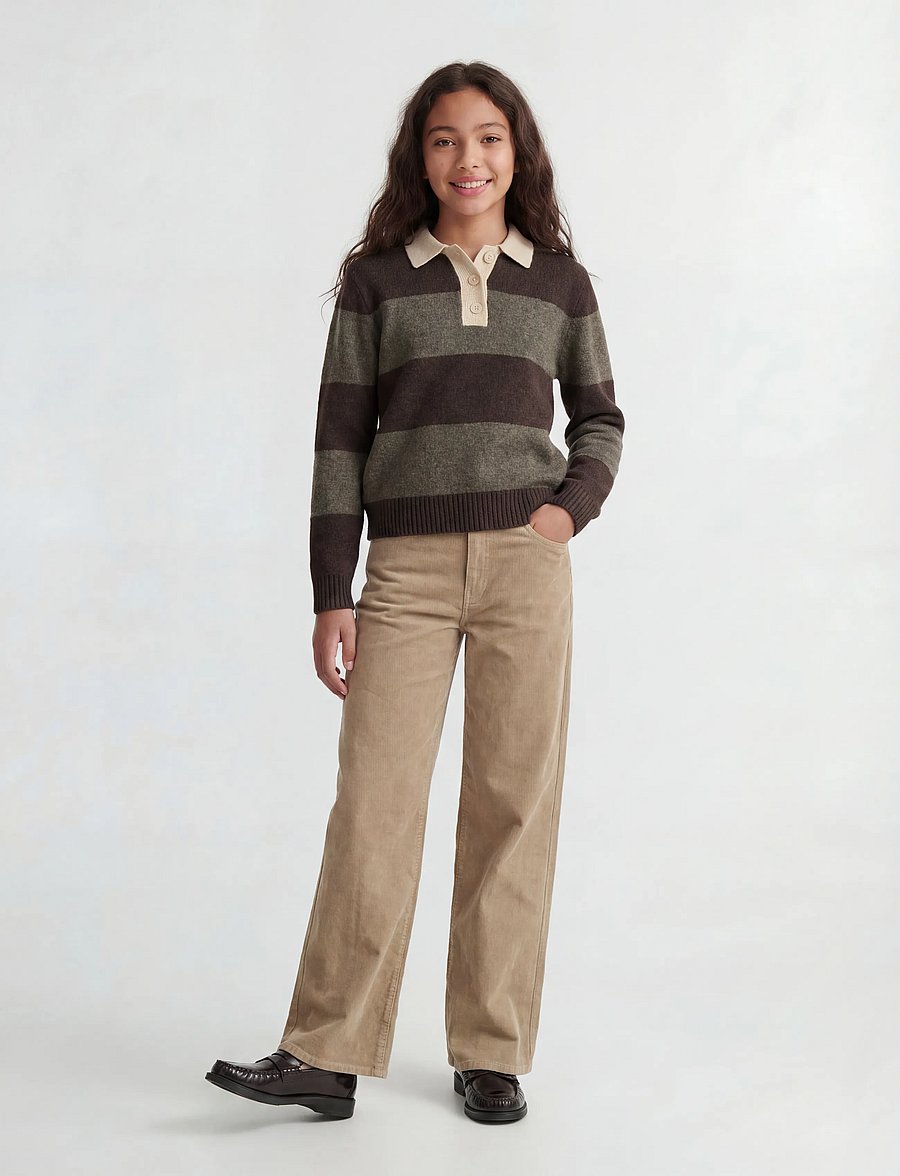 JJXX Kids - JXZOE GELLY WIDE PANTS PNT GRL SN - hosen mit weitem bein - petrified oak - 5