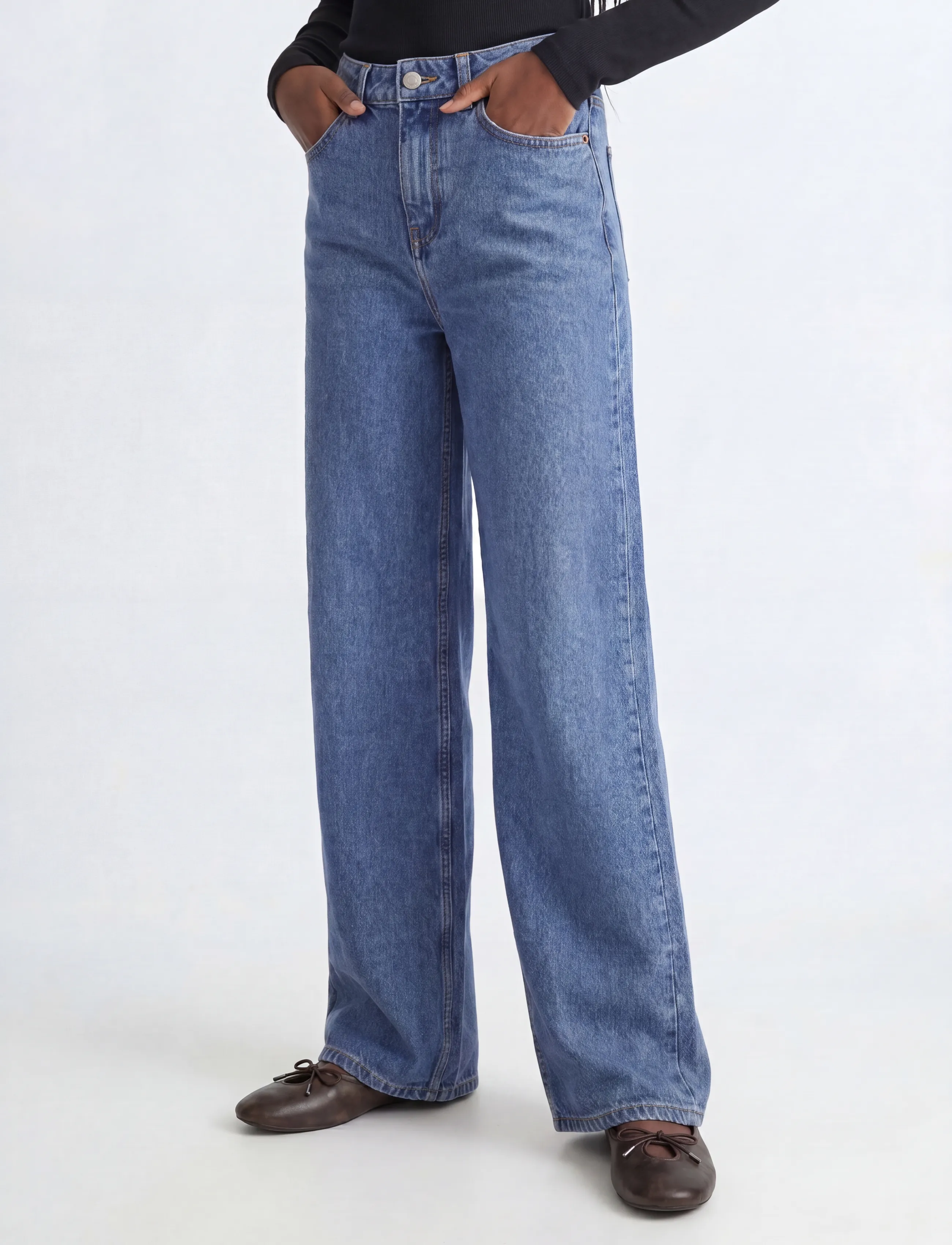 JJXX Kids JXTOKYO WIDE MR6002 DNM GRL BN - Hosen - BLUE DENIM / blue