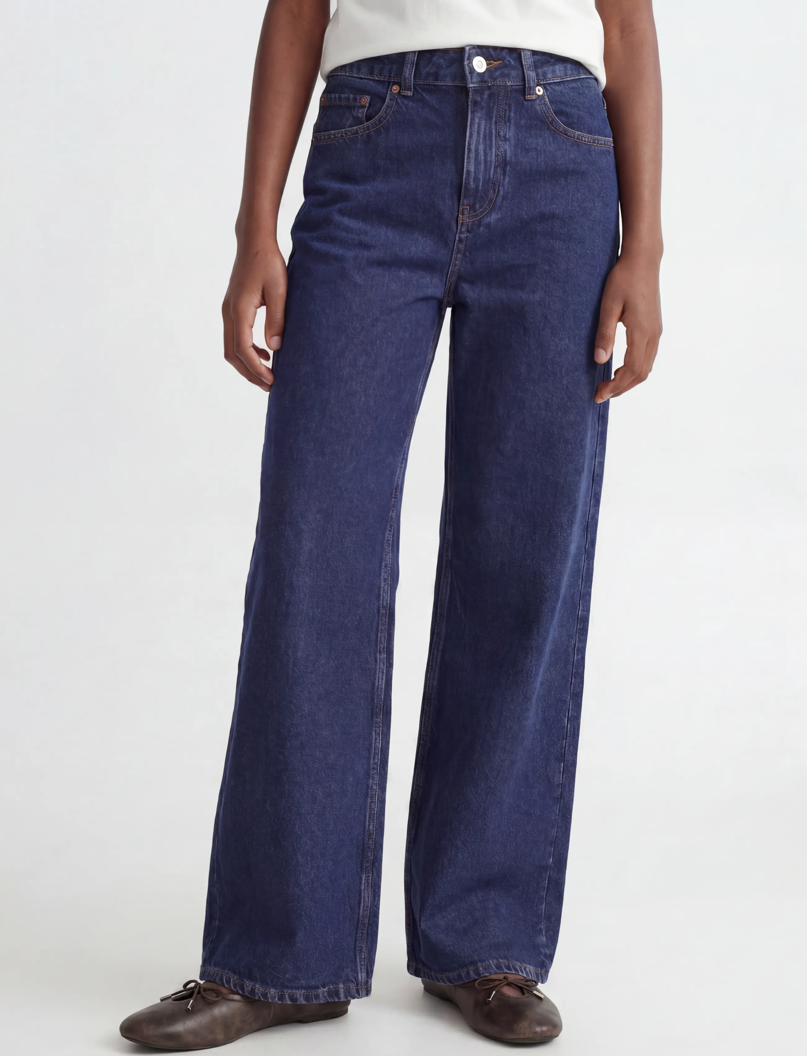 JJXX Kids JXTOKYO WIDE MR6001 DNM GRL BN - Wide leg jeans - BLUE DENIM / blue