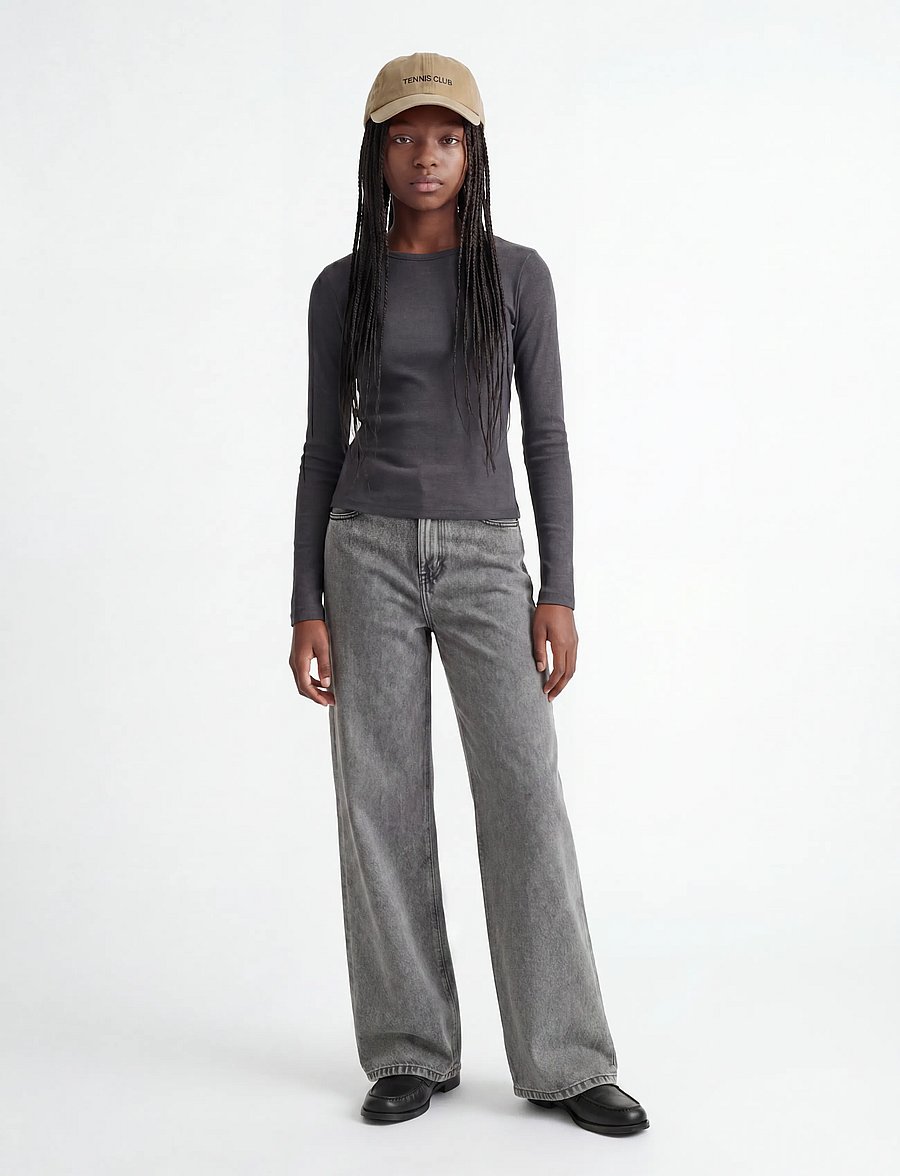 JJXX Kids - JXTOKYO WIDE R6119 DNM GRL BN - grey denim - 4