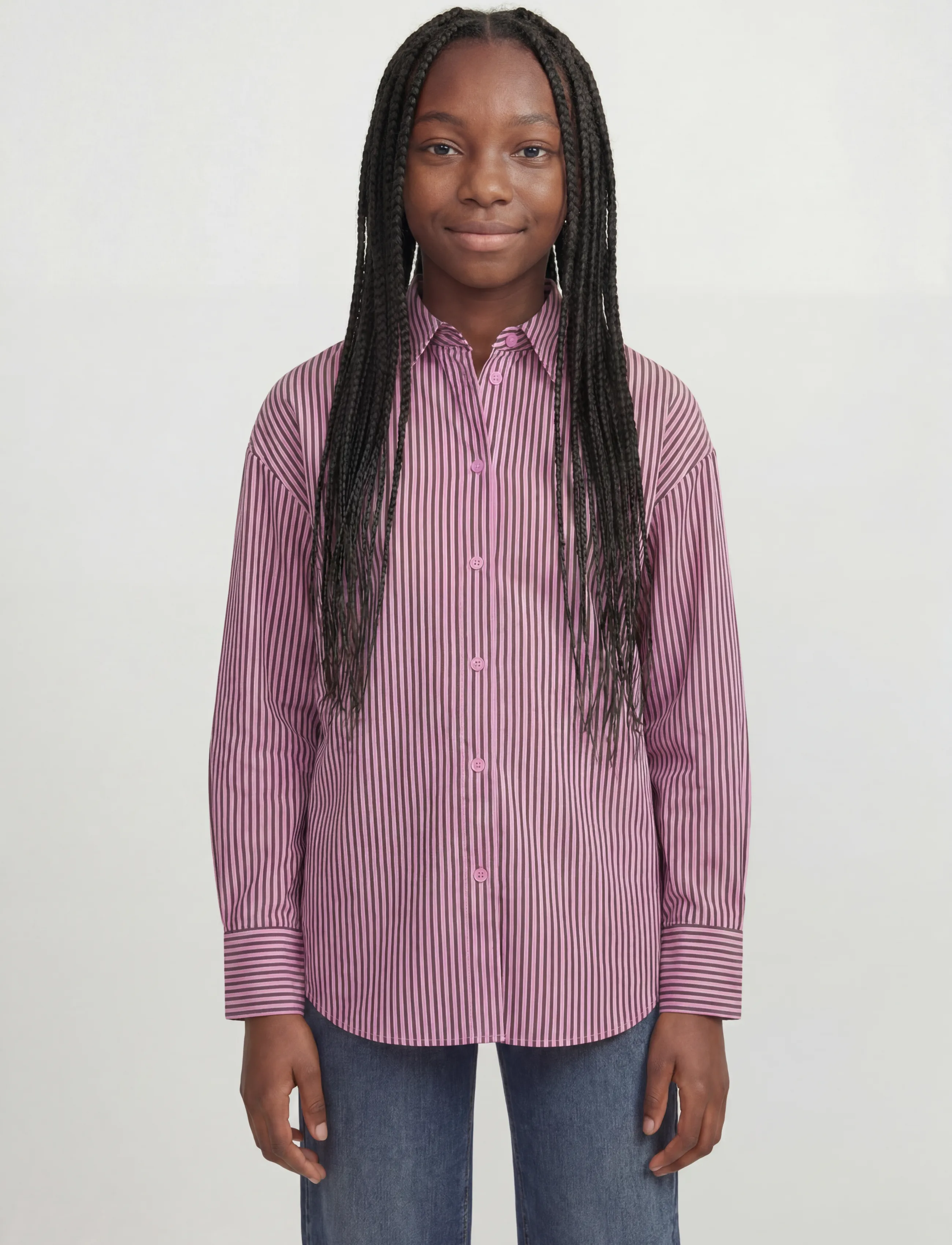 JJXX Kids JXJAMIE RELAXED POPLIN SHIRT WVN GRL SN - Skjorter - ORCHID SMOKE / pink/rose