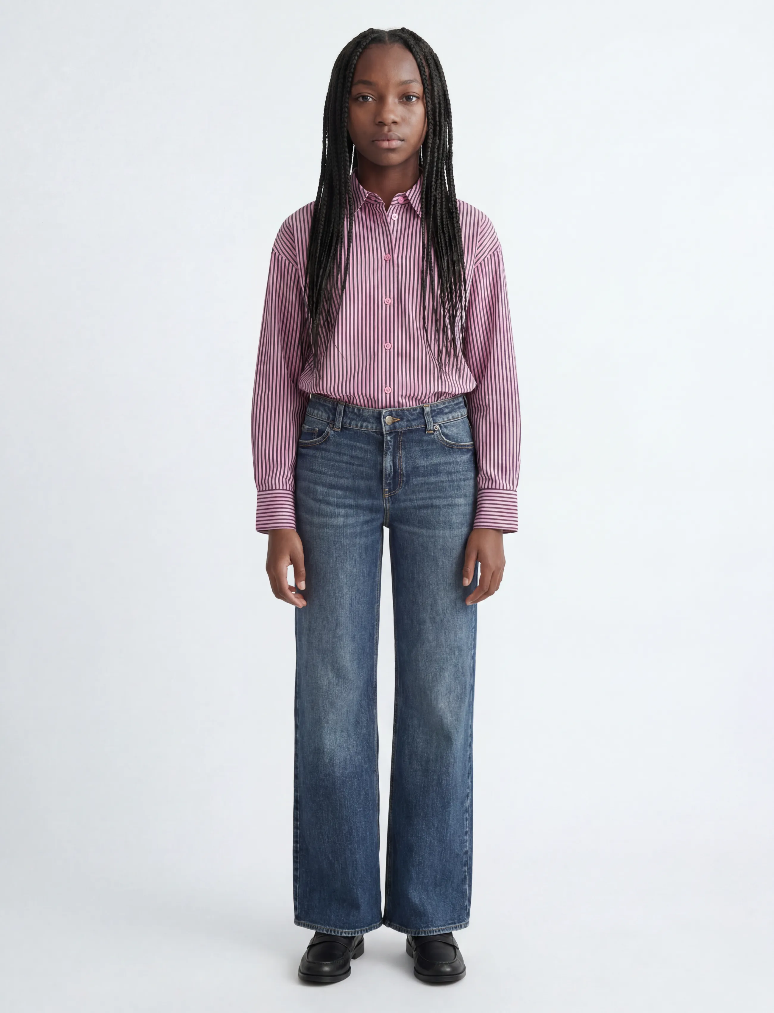 JJXX Kids - JXJAMIE RELAXED POPLIN SHIRT WVN GRL SN - langærmede skjorter - orchid smoke - 4