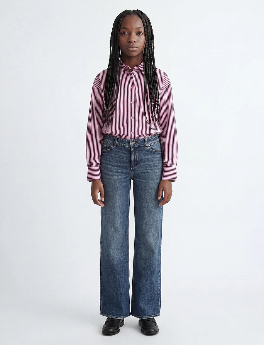 JJXX Kids - JXJAMIE RELAXED POPLIN SHIRT WVN GRL SN - langærmede skjorter - orchid smoke - 4