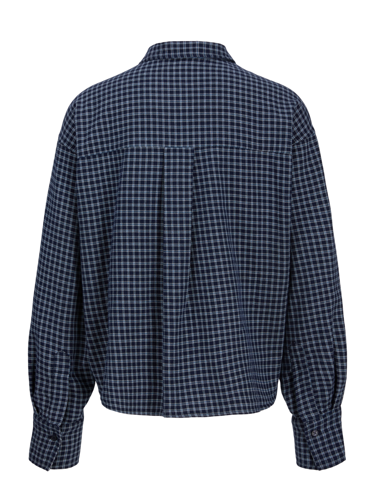JJXX Kids - JXJAMIE CHECK FLANNEL LS SHORT WVN GRL - pikkade varrukatega särgid - night sky - 1