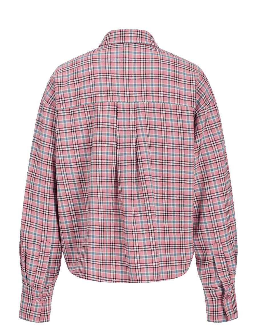 JJXX Kids - JXJAMIE CHECK FLANNEL LS SHORT WVN GRL - pikkade varrukatega särgid - orchid smoke - 1