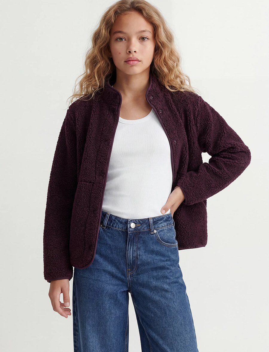 JJXX Kids - JXVERA TEDDY JACKET OTW GRL SN - fleecejacken - winetasting - 0