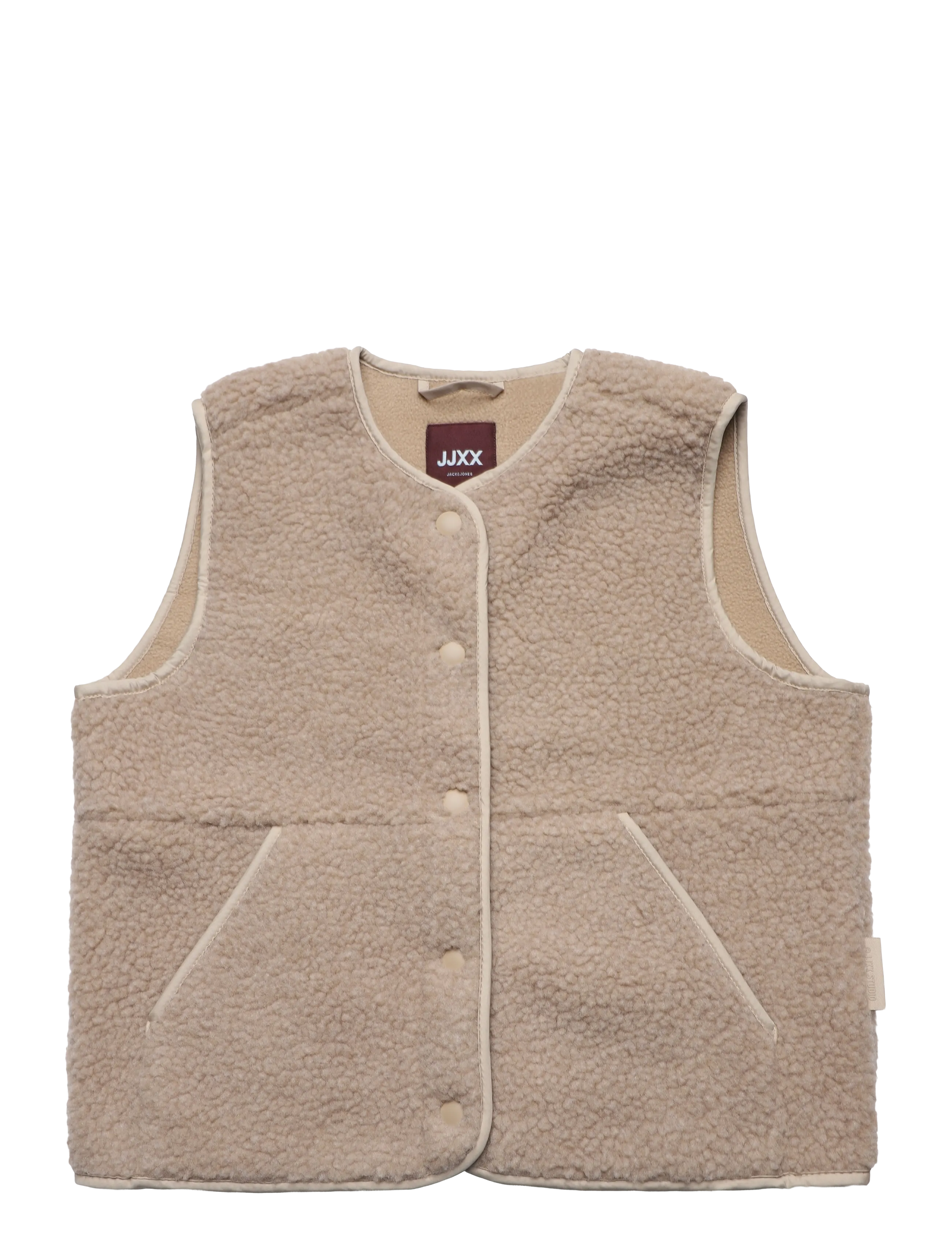 JJXX Kids JXVERA TEDDY VEST OTW GRL SN - Westen - HUMUS / beige