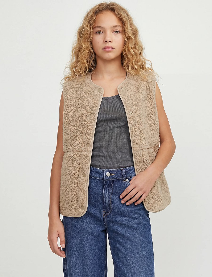JJXX Kids - JXVERA TEDDY VEST OTW GRL SN - einkaufen nach alter von - humus - 0