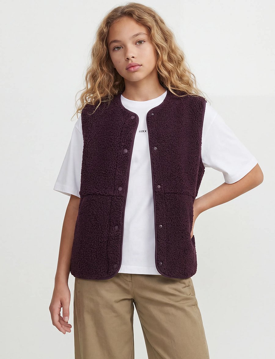 JJXX Kids - JXVERA TEDDY VEST OTW GRL SN - osta vanuse järgi - winetasting - 0