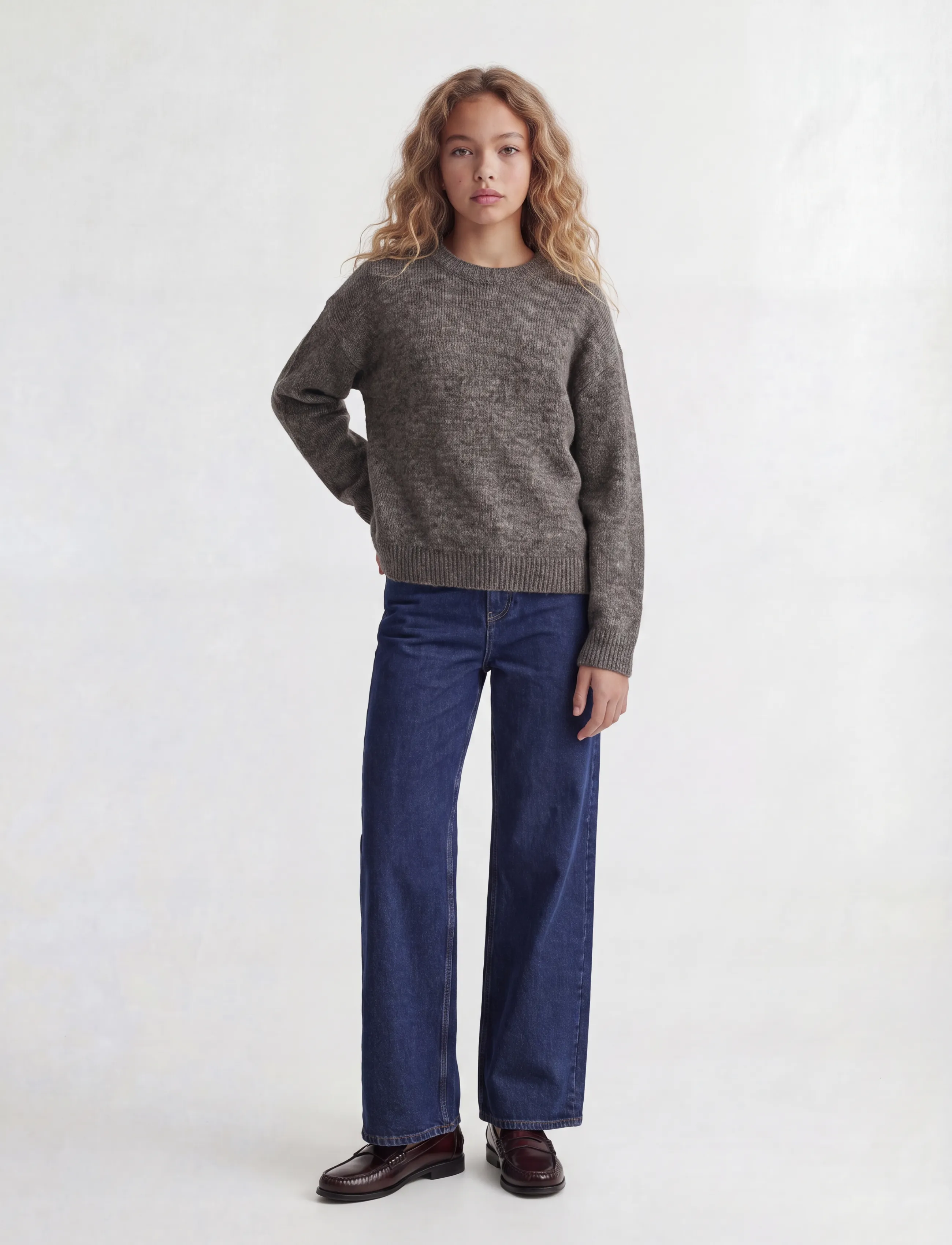 JJXX Kids - JXLOU CREW NECK KNIT GRL - džemprid - driftwood - 4