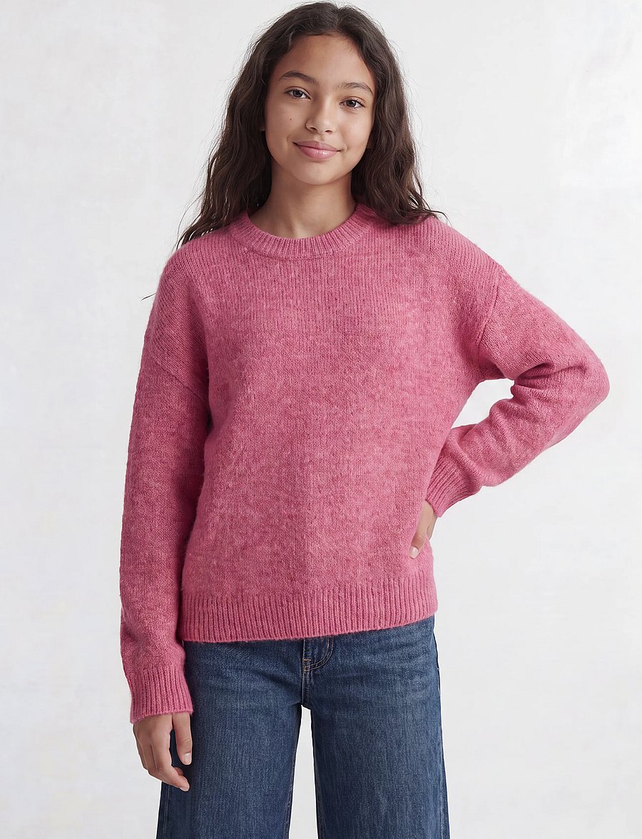 JJXX Kids - JXLOU CREW NECK KNIT GRL - trøjer - pink power - 0