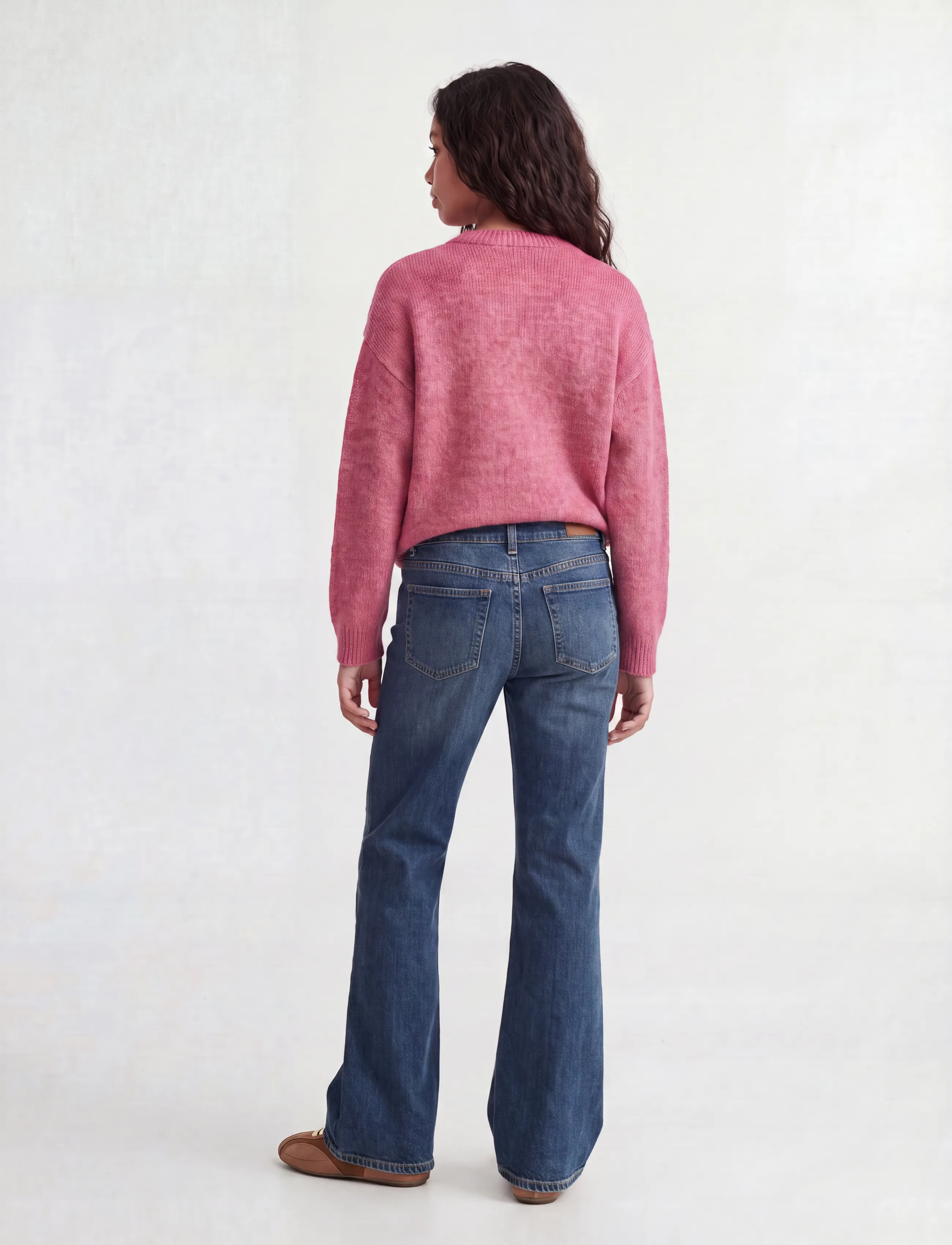 JJXX Kids - JXLOU CREW NECK KNIT GRL - trøjer - pink power - 3