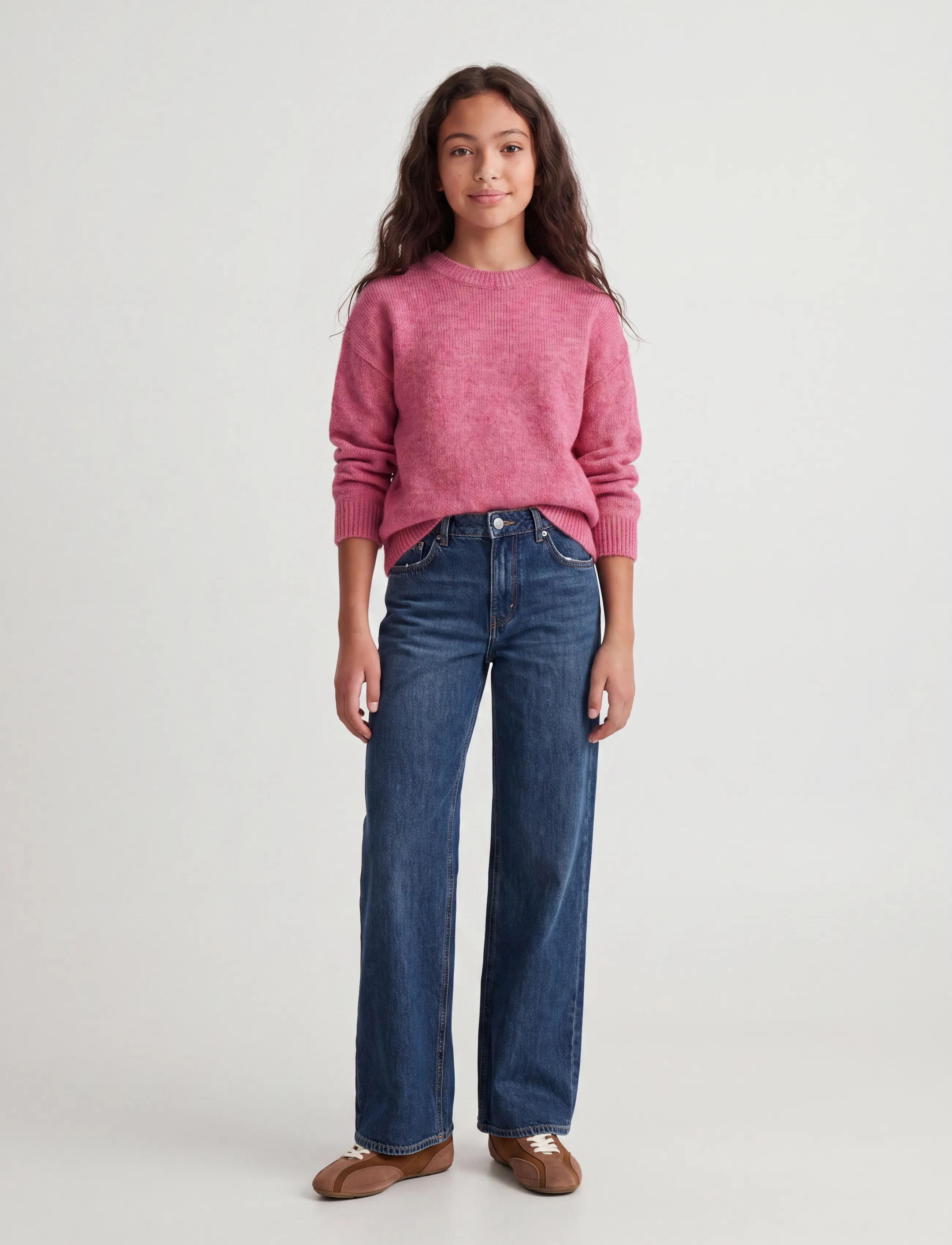 JJXX Kids - JXLOU CREW NECK KNIT GRL - trøjer - pink power - 4