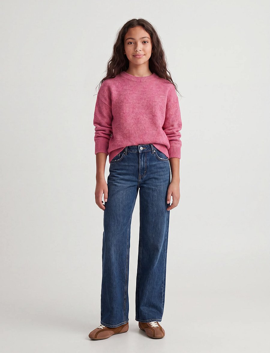 JJXX Kids - JXLOU CREW NECK KNIT GRL - trøjer - pink power - 4