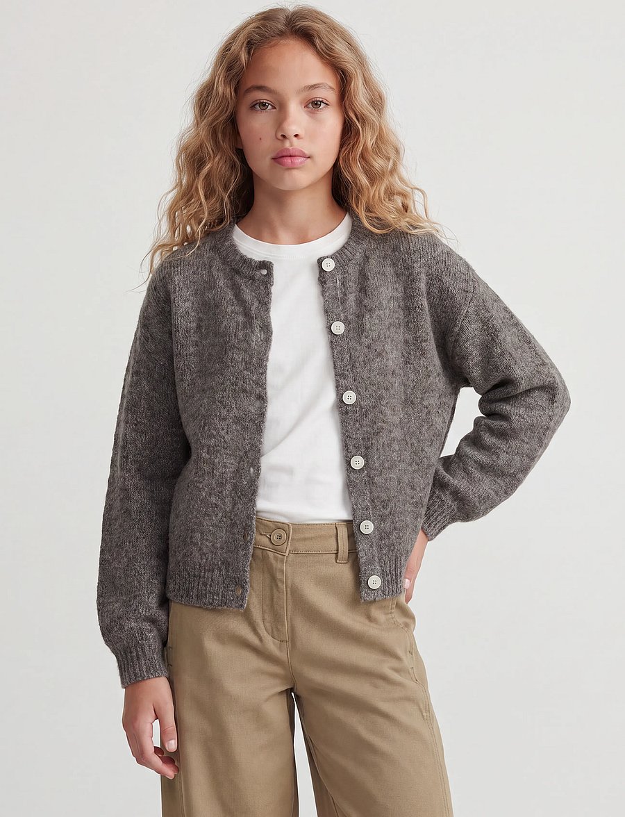 JJXX Kids - JXLOU CARDIGAN KNIT GRL - kardiganid - driftwood - 0