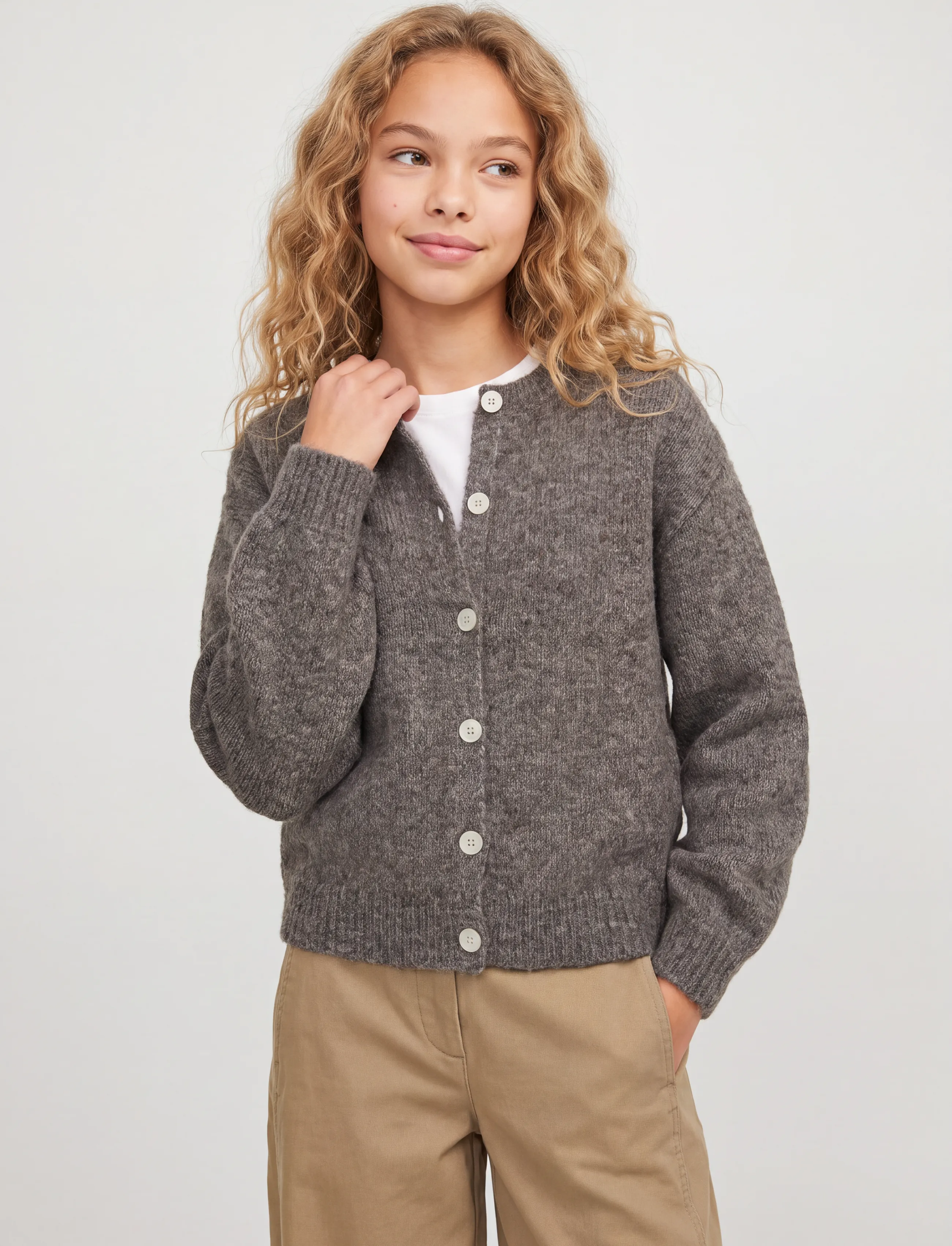 JJXX Kids - JXLOU CARDIGAN KNIT GRL - kardiganid - driftwood - 5