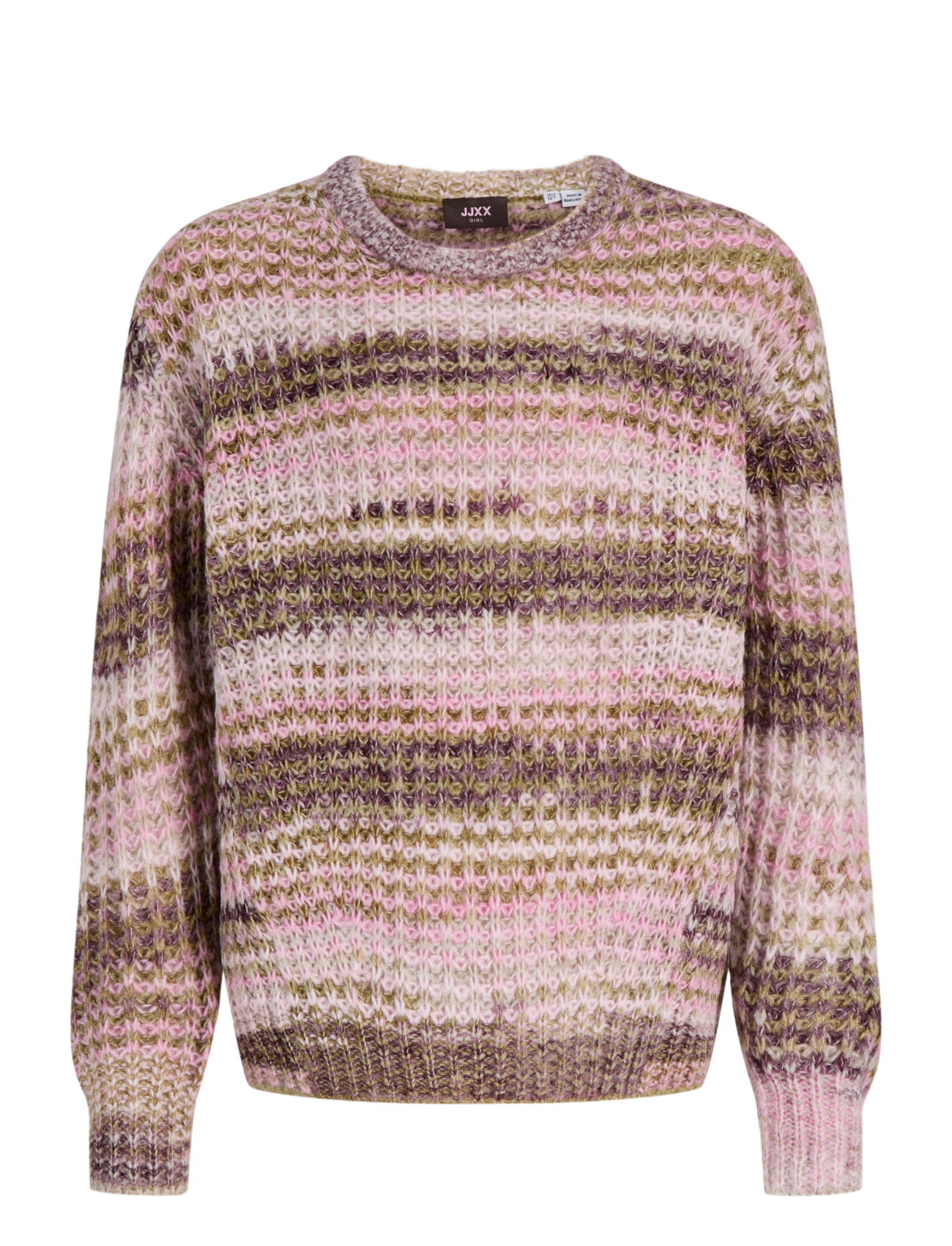 JJXX Kids JXSIMONE SPACE DYE CREW NECK KNIT GRL - Tagasi kooli - GREEN MOSS / khaki/green