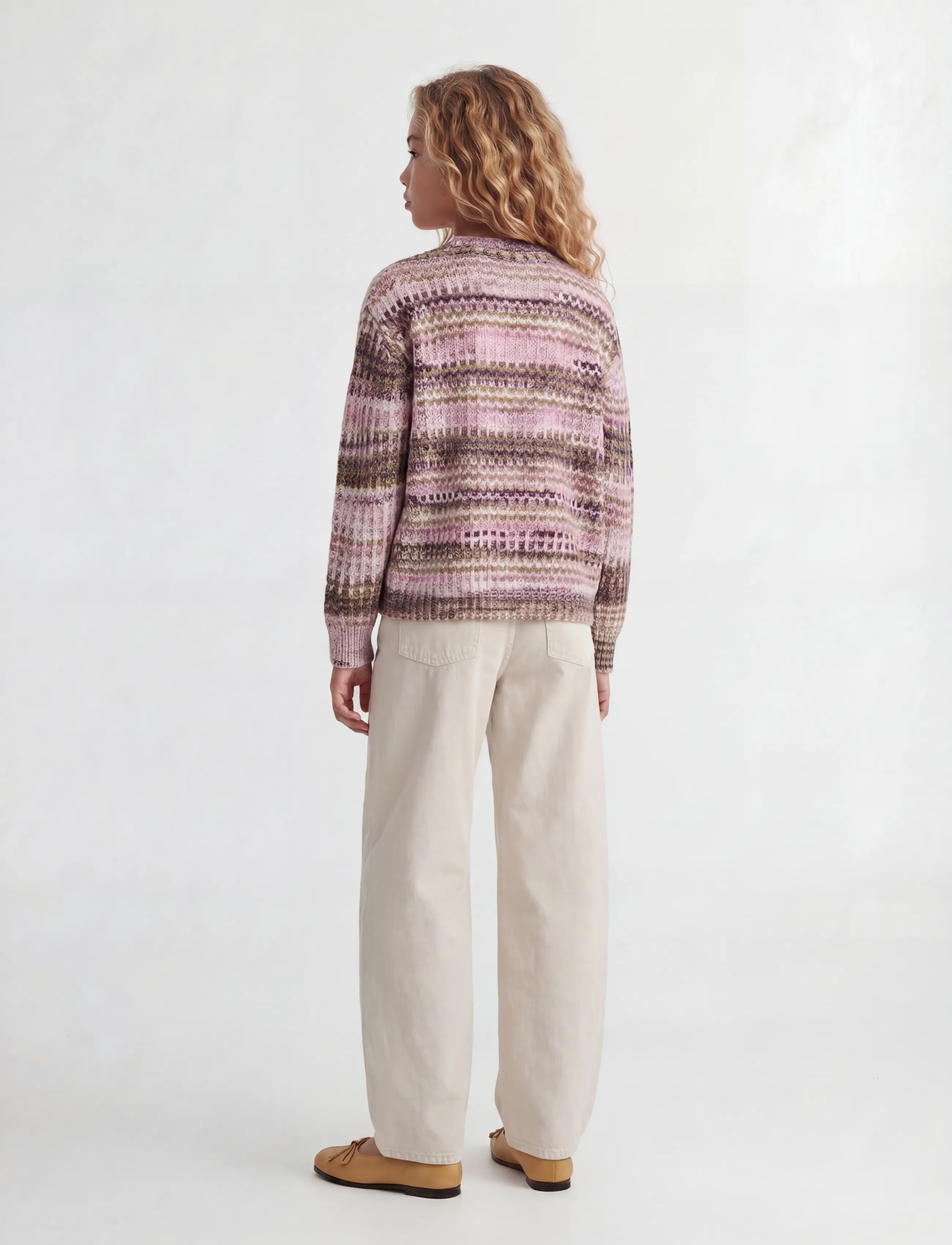 JJXX Kids - JXSIMONE SPACE DYE CREW NECK KNIT GRL - džemprid - green moss - 3