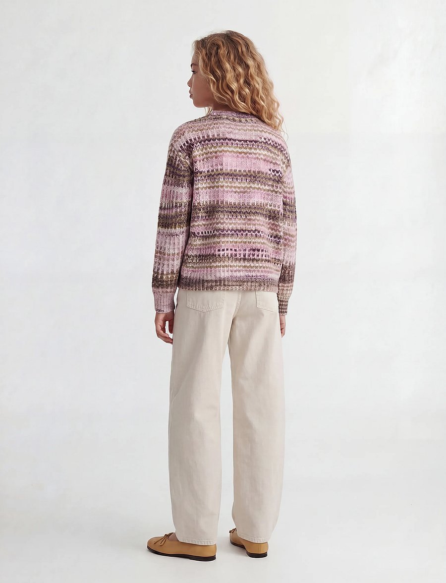 JJXX Kids - JXSIMONE SPACE DYE CREW NECK KNIT GRL - džemprid - green moss - 3