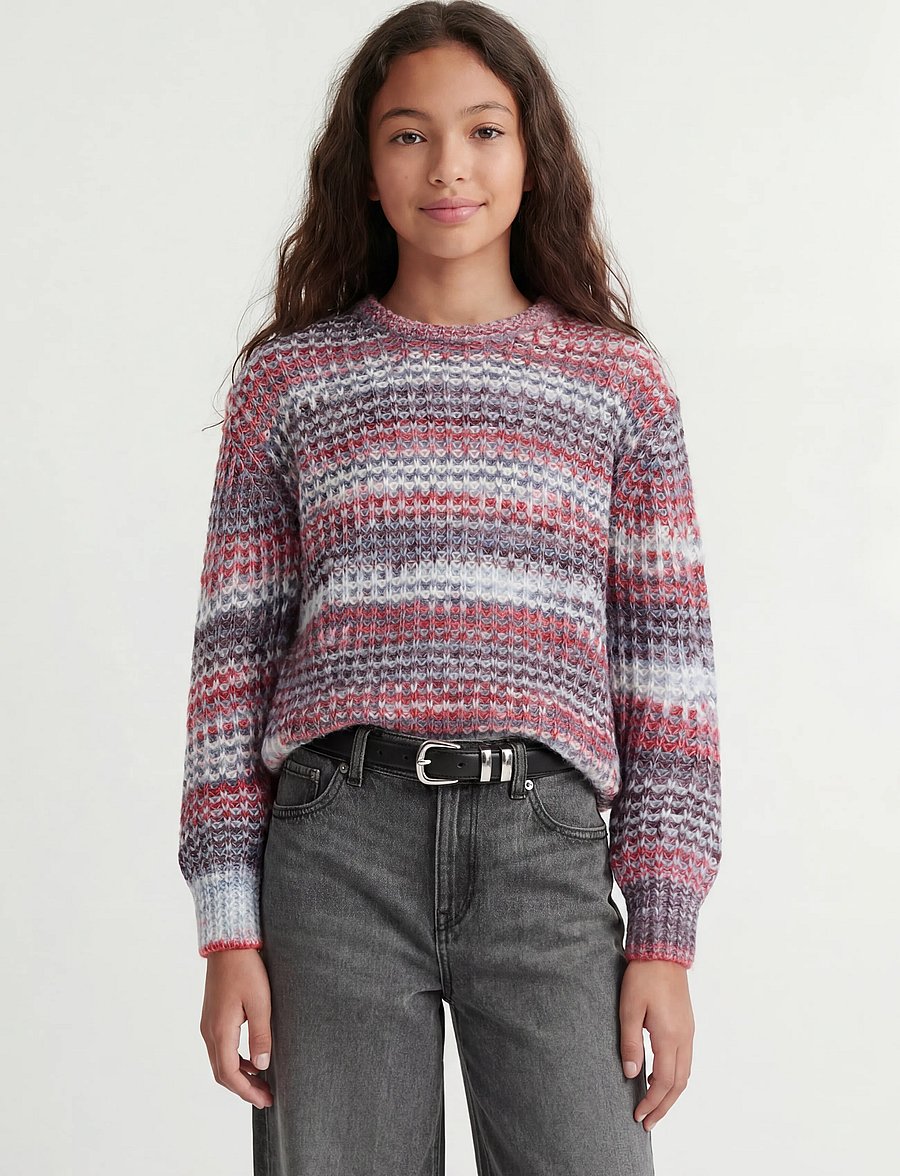JJXX Kids - JXSIMONE SPACE DYE CREW NECK KNIT GRL - pullover - winetasting - 0