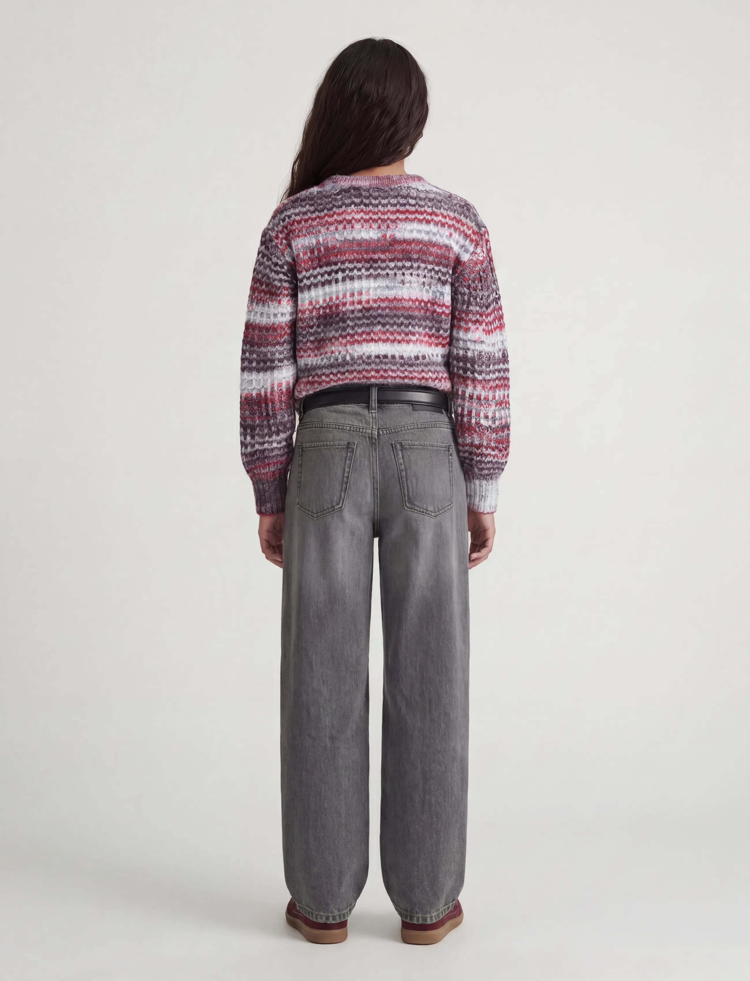 JJXX Kids - JXSIMONE SPACE DYE CREW NECK KNIT GRL - trøjer - winetasting - 3