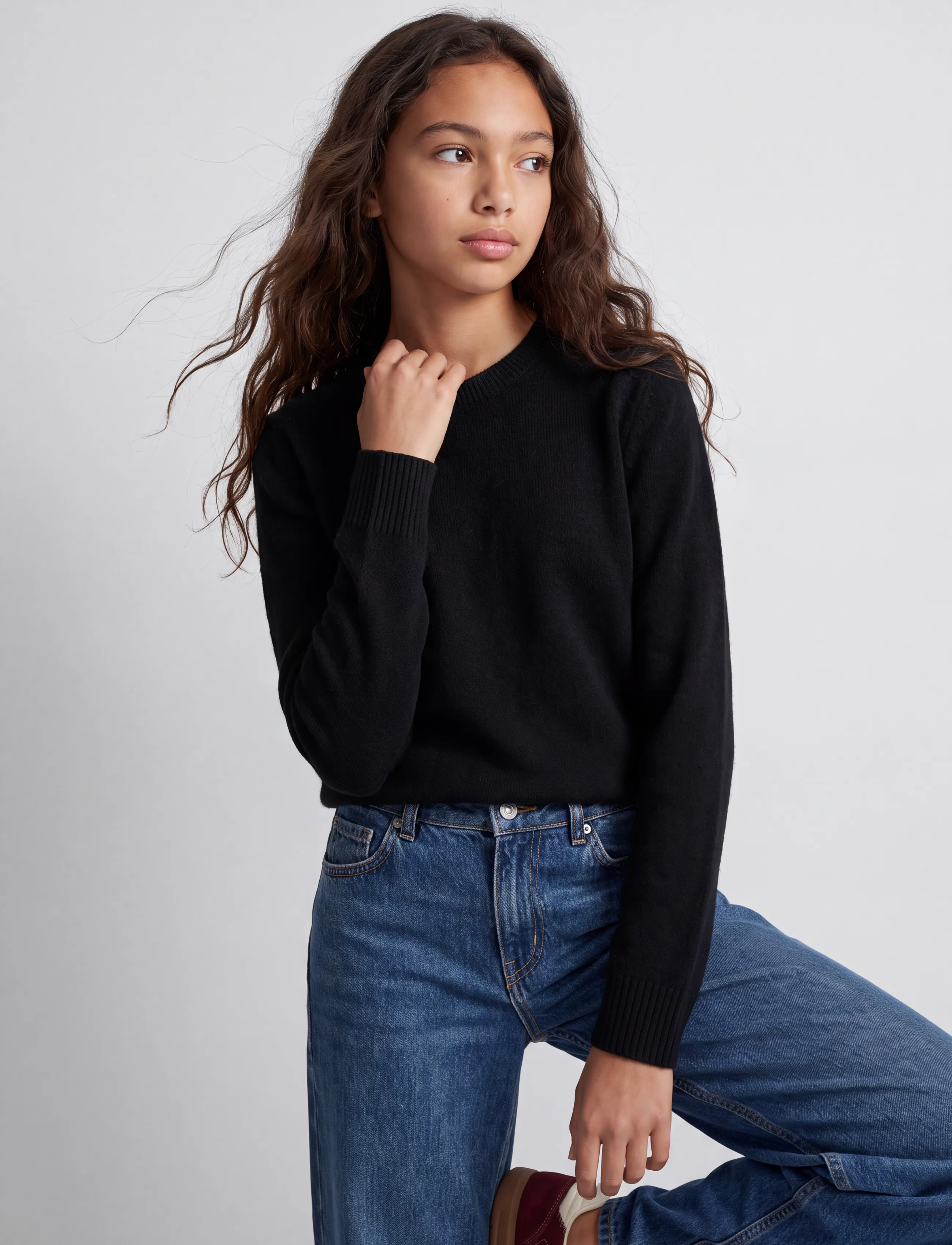 JJXX Kids - JXELBA CREW NECK KNIT SN GRL - džemprid - black - 5