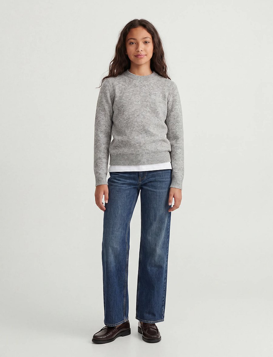 JJXX Kids - JXELBA CREW NECK KNIT SN GRL - džemprid - light grey melange - 4