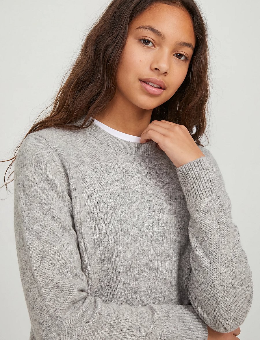 JJXX Kids - JXELBA CREW NECK KNIT SN GRL - džemprid - light grey melange - 5