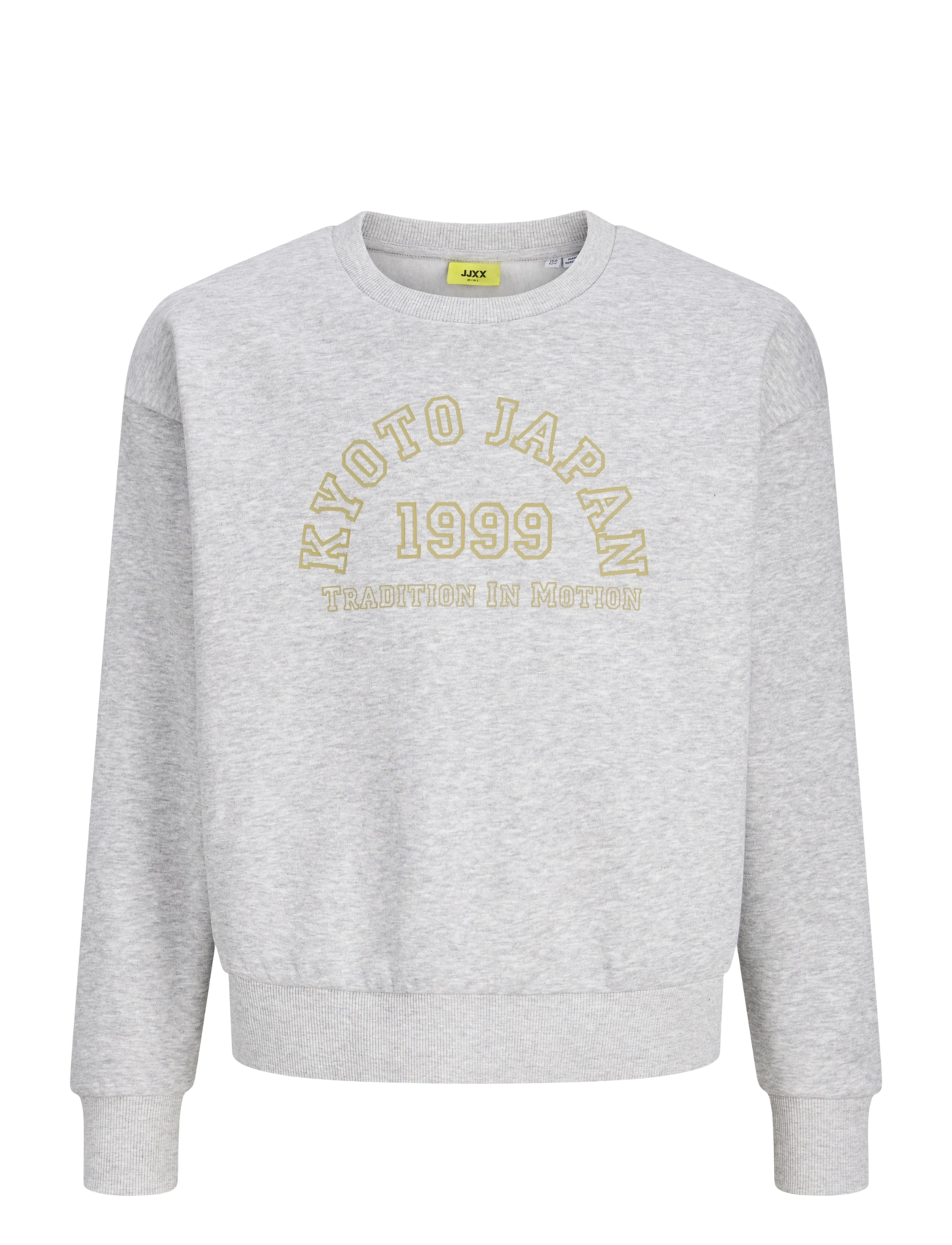 JJXX Kids - JXMERLE SHORT LS CREW SWT LN NOOS GRL - sweatshirts - light grey melange - 1