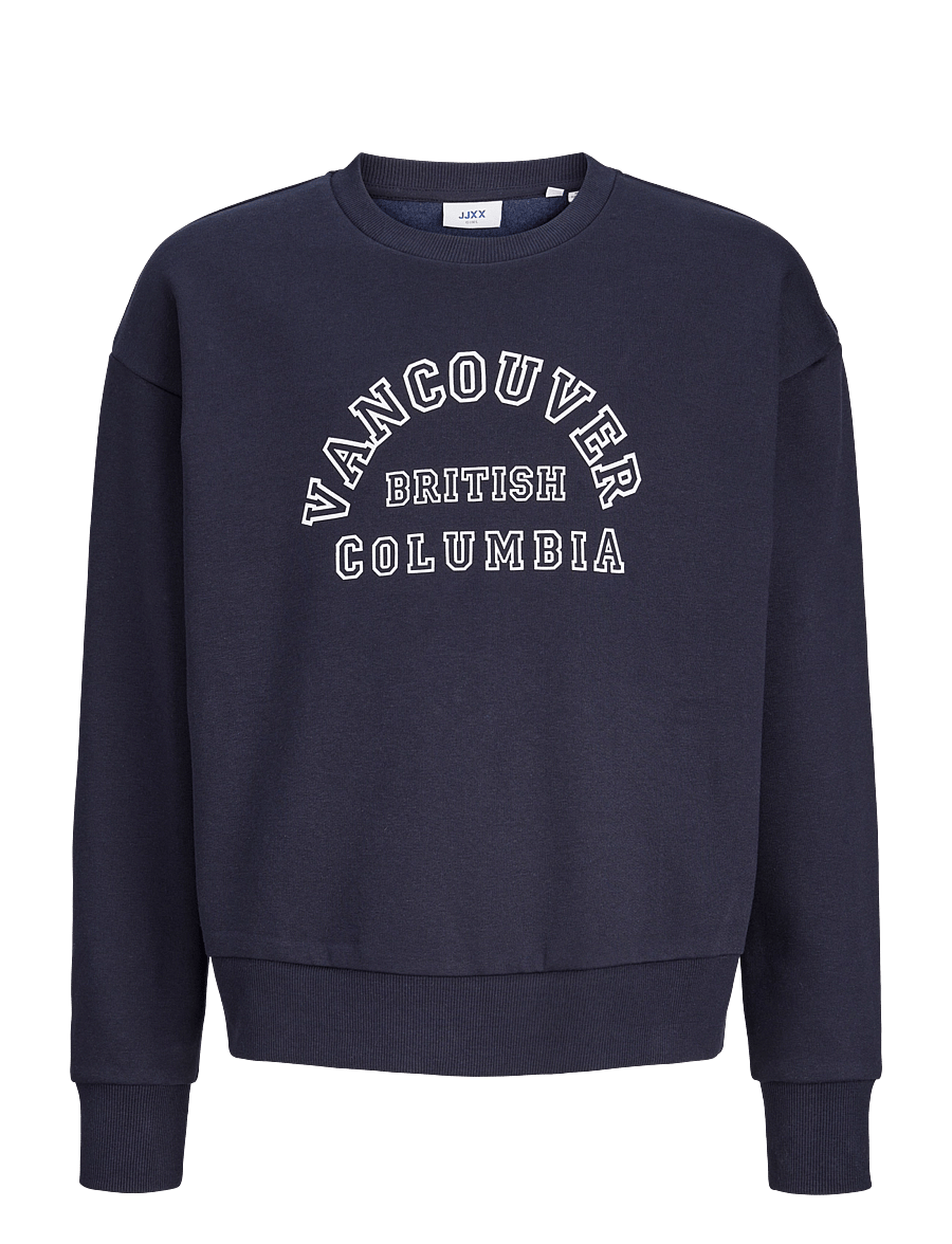 JJXX Kids - JXMERLE SHORT LS CREW SWT LN NOOS GRL - sweatshirts - night sky - 1
