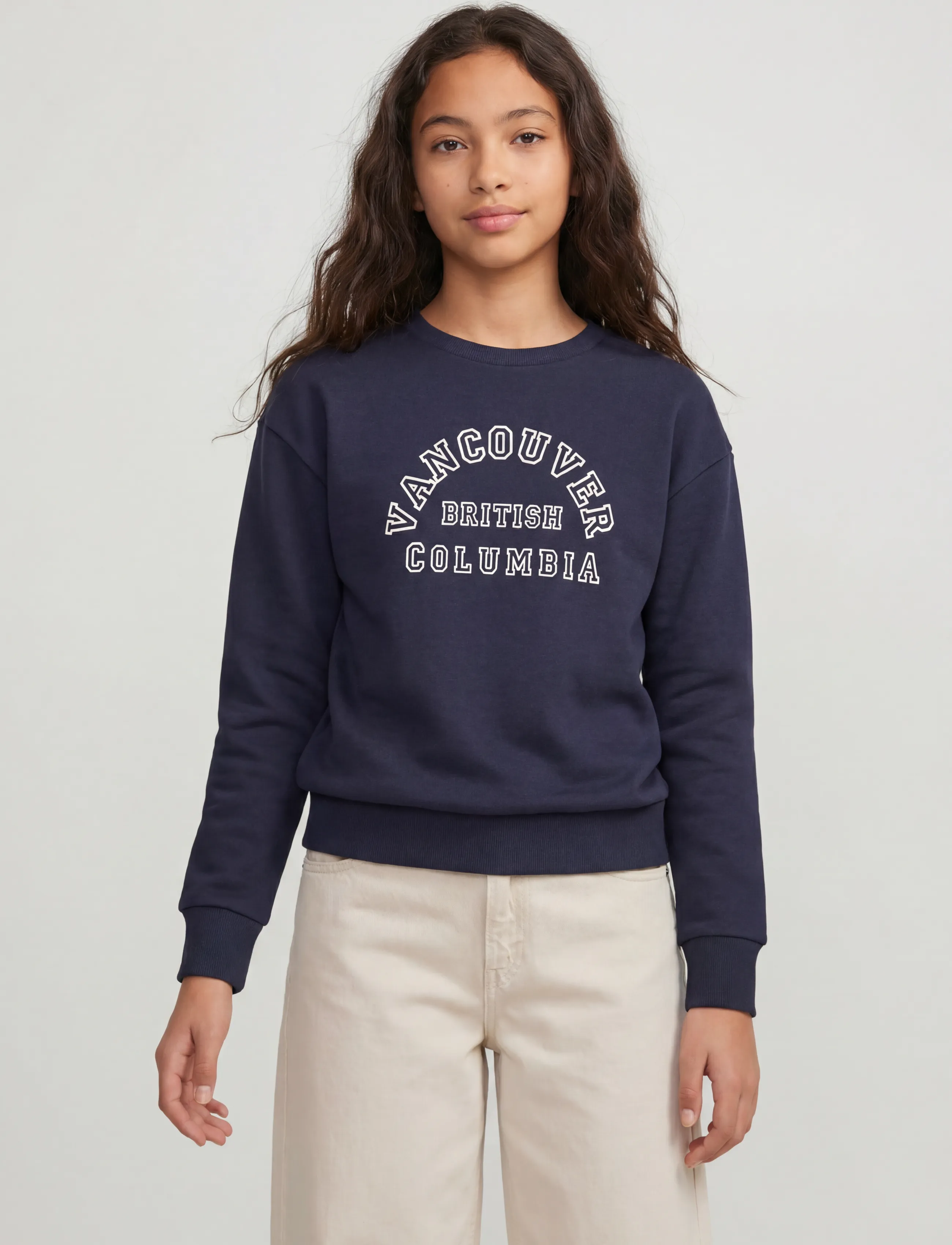 JJXX Kids JXMERLE SHORT LS CREW SWT LN NOOS GRL - Sweatshirts & Huvtröjor - NIGHT SKY / navy