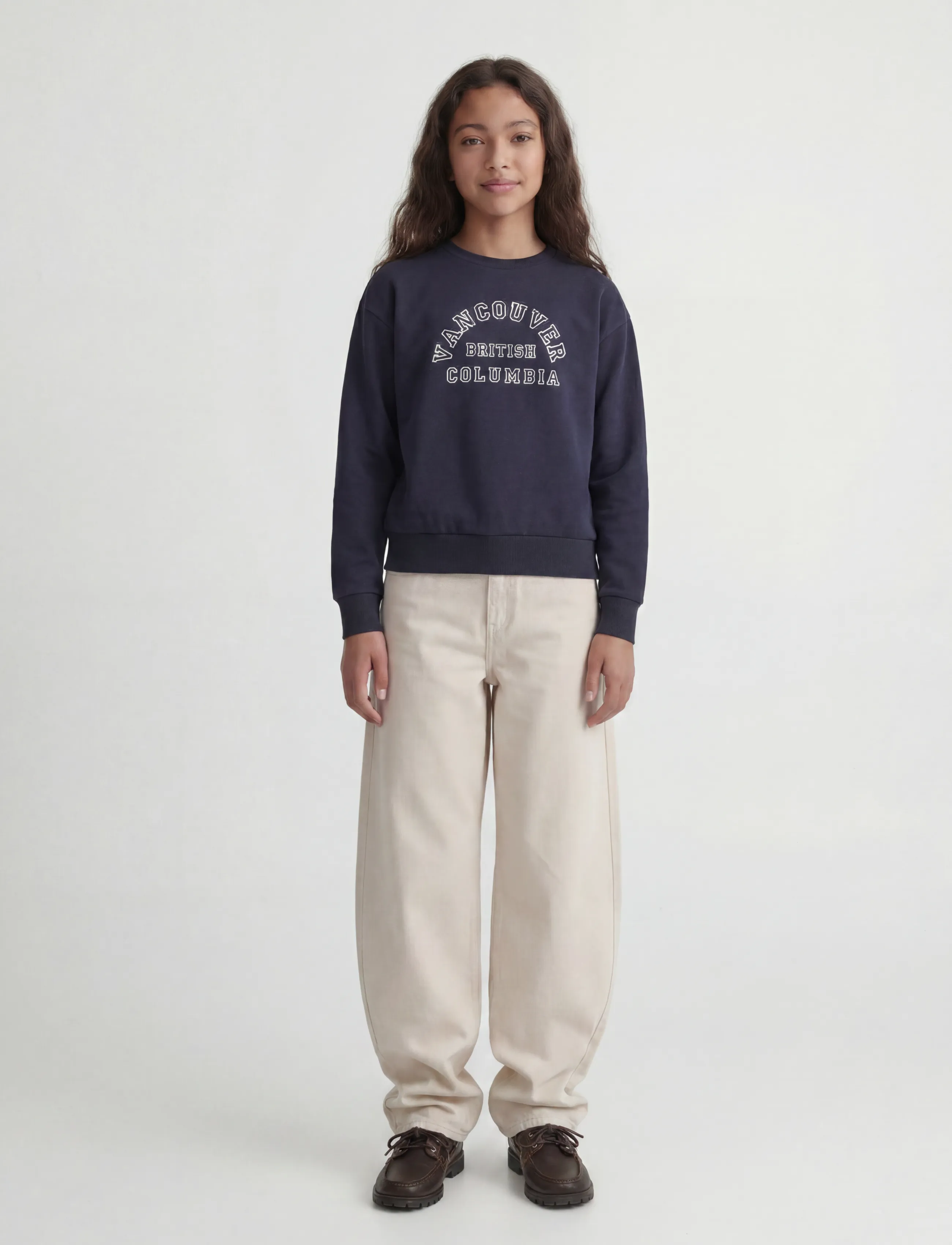JJXX Kids - JXMERLE SHORT LS CREW SWT LN NOOS GRL - sweatshirts - night sky - 4