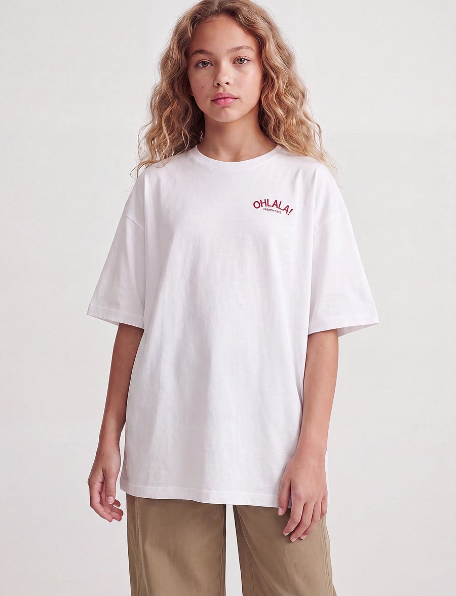 JJXX Kids - JXMILLOW SS TEE JRS SN GRL - kurzärmelige - bright white - 0