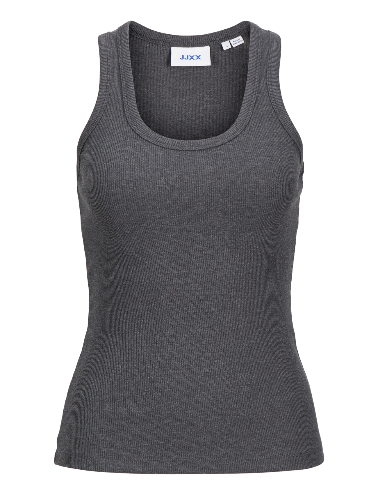 JJXX Girls JXFRIDA SL U-NECK TOP JRS NOOS GRL - T-shirts - DARK GREY MELANGE / grey