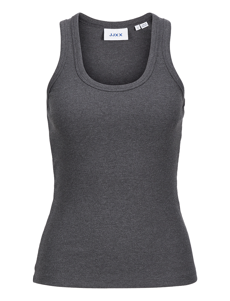 JJXX Kids - JXFRIDA SL U-NECK TOP JRS NOOS GRL - Ærmeløs undertrøje - dark grey melange - 1