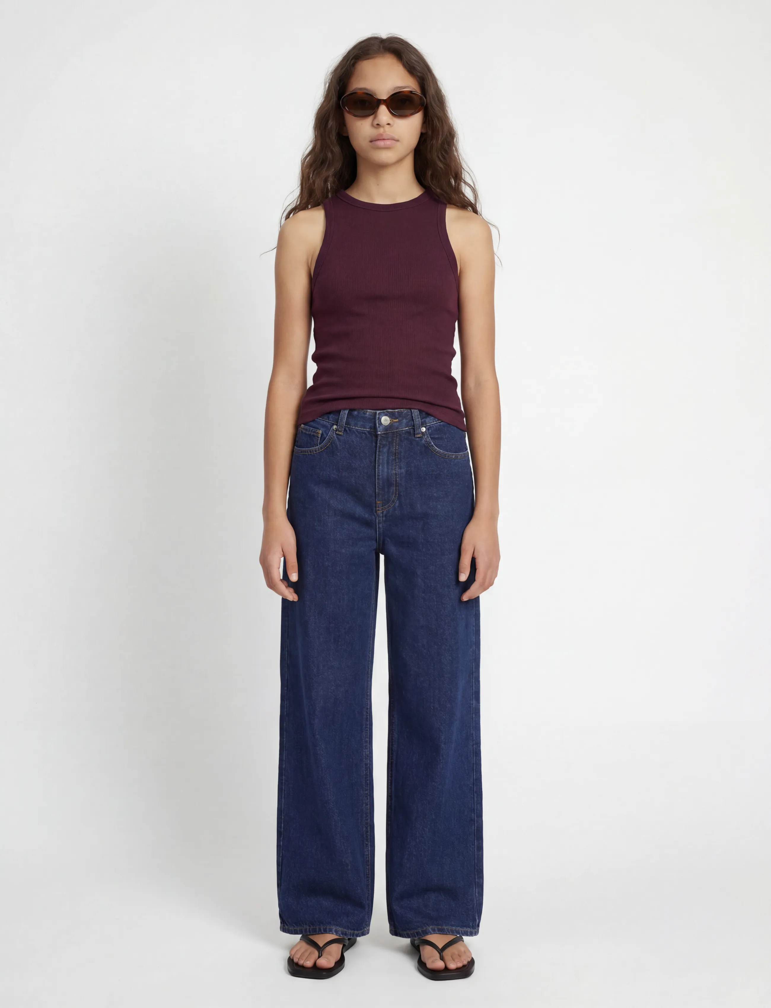 JJXX Kids - JXFRIDA SL U-NECK TOP JRS NOOS GRL - Ærmeløs undertrøje - winetasting - 4