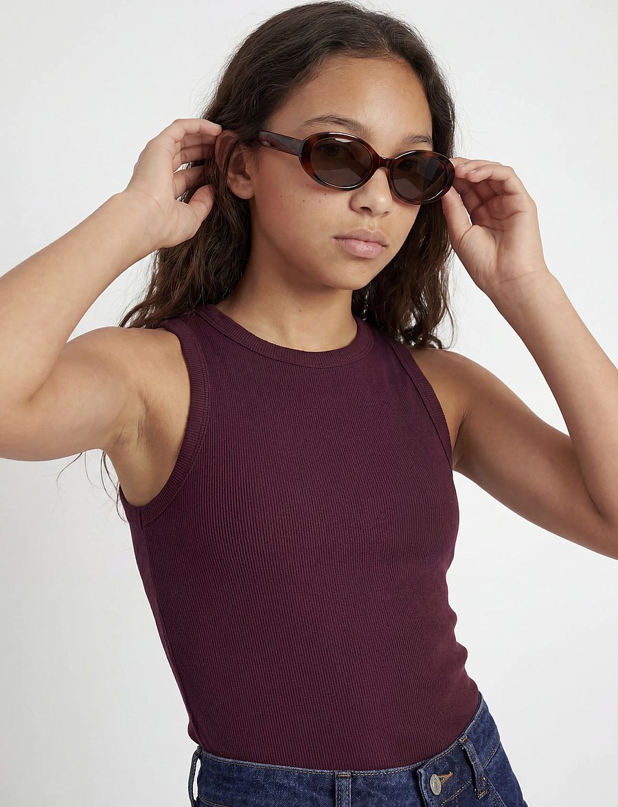 JJXX Kids - JXFRIDA SL U-NECK TOP JRS NOOS GRL - Ærmeløs undertrøje - winetasting - 5