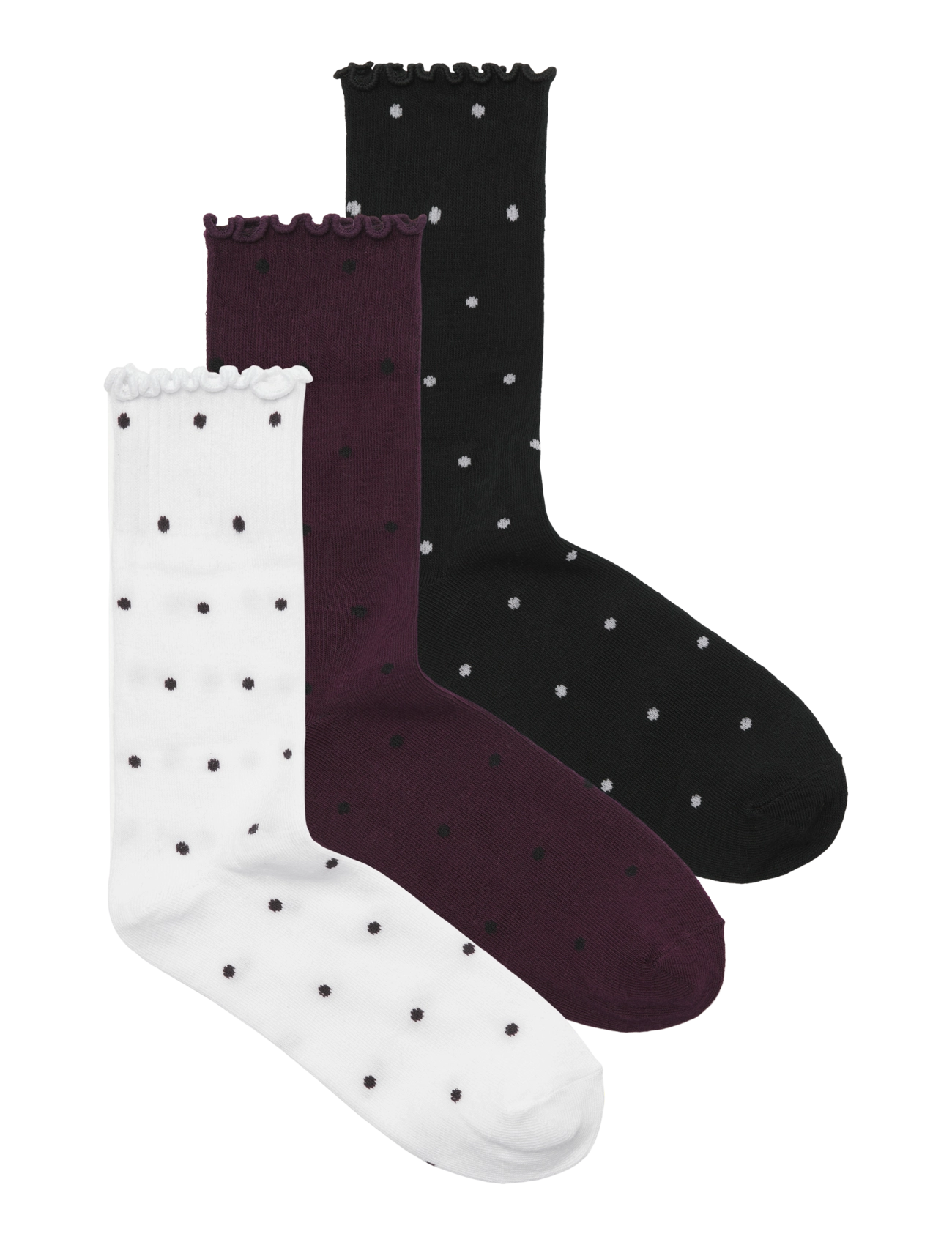 JJXX Kinder Jxpolly Polka Dot Socke 3-Pack Acc Sn Grl Weiß - 32/35 - Kinder