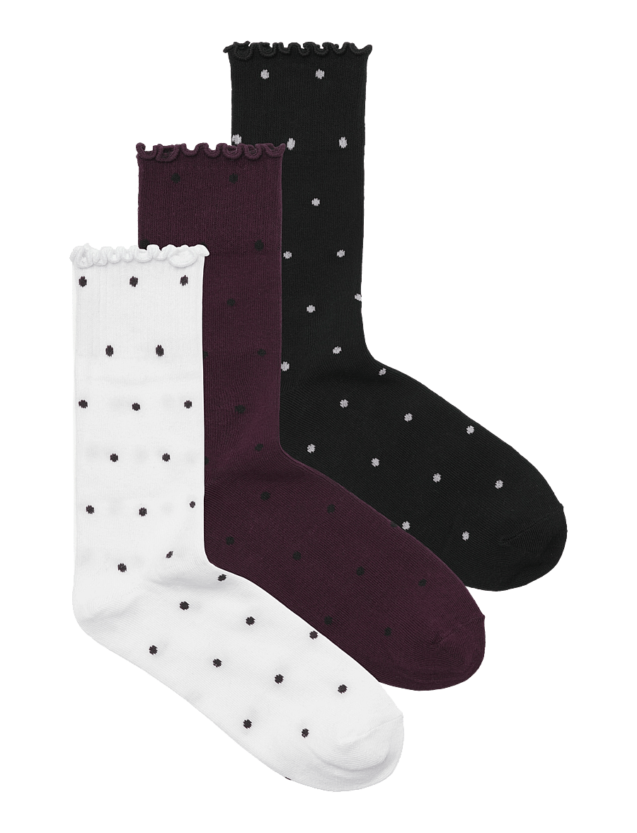 JJXX Kids - JXPOLLY POLKA DOT SOCK 3-PACK ACC SN GRL - strümpfe - white - 0