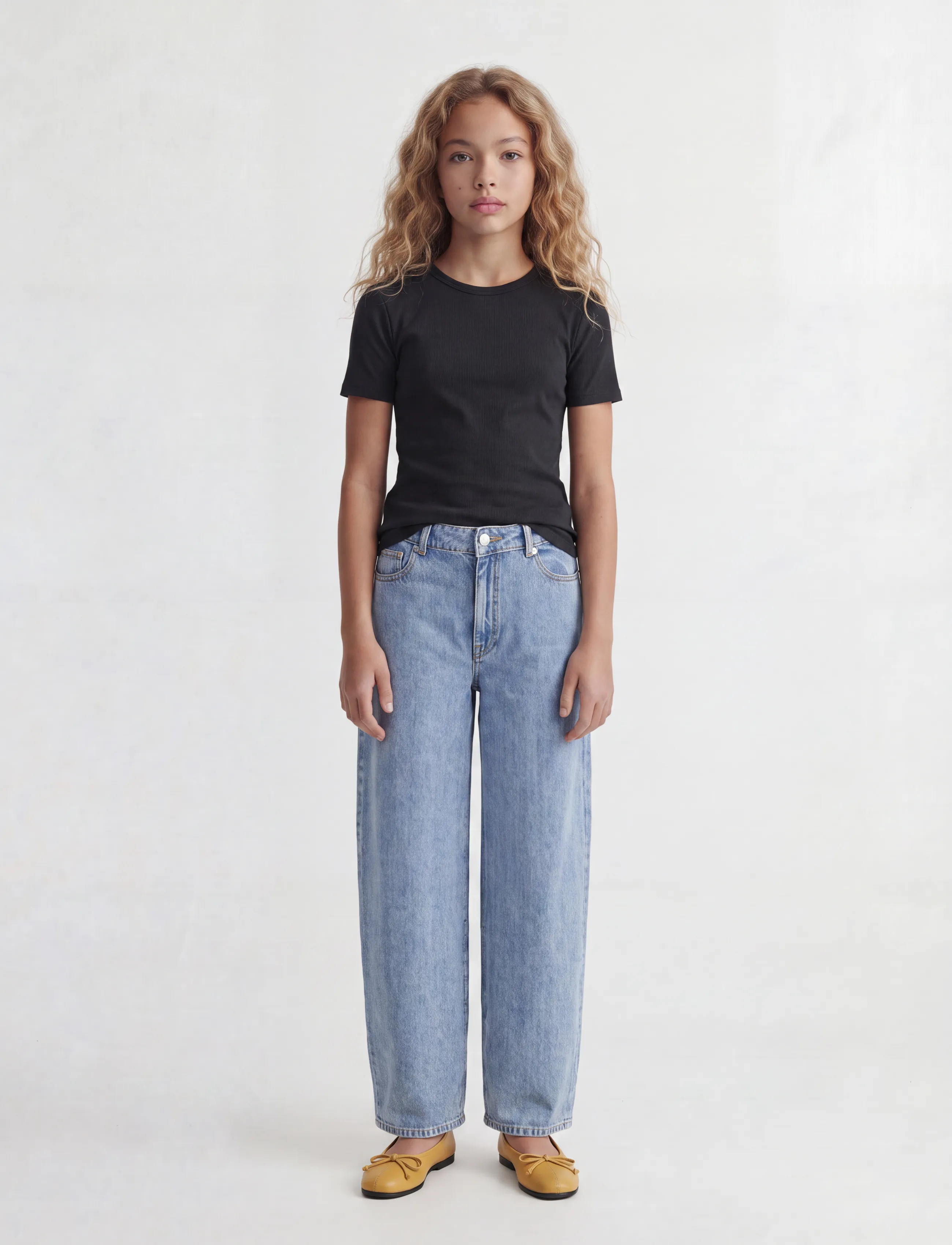 JJXX Kids - JXFRANKIE STR SS RIB TEE JRS NOOS GRL - lühikeste varrukatega t-särgid - black - 4