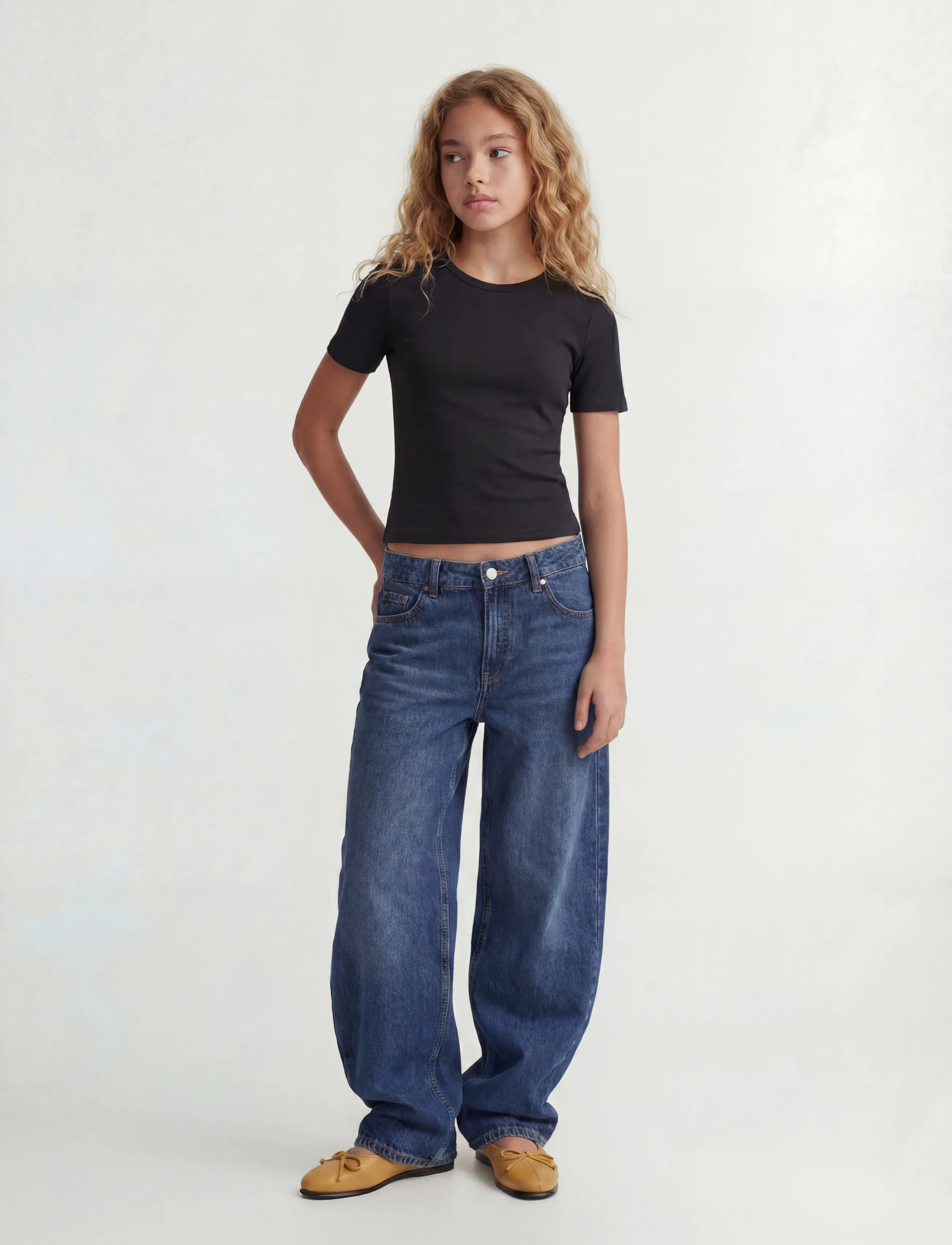JJXX Kids - JXFRANKIE STR SS RIB TEE JRS NOOS GRL - kortärmade t-shirts - black - 4